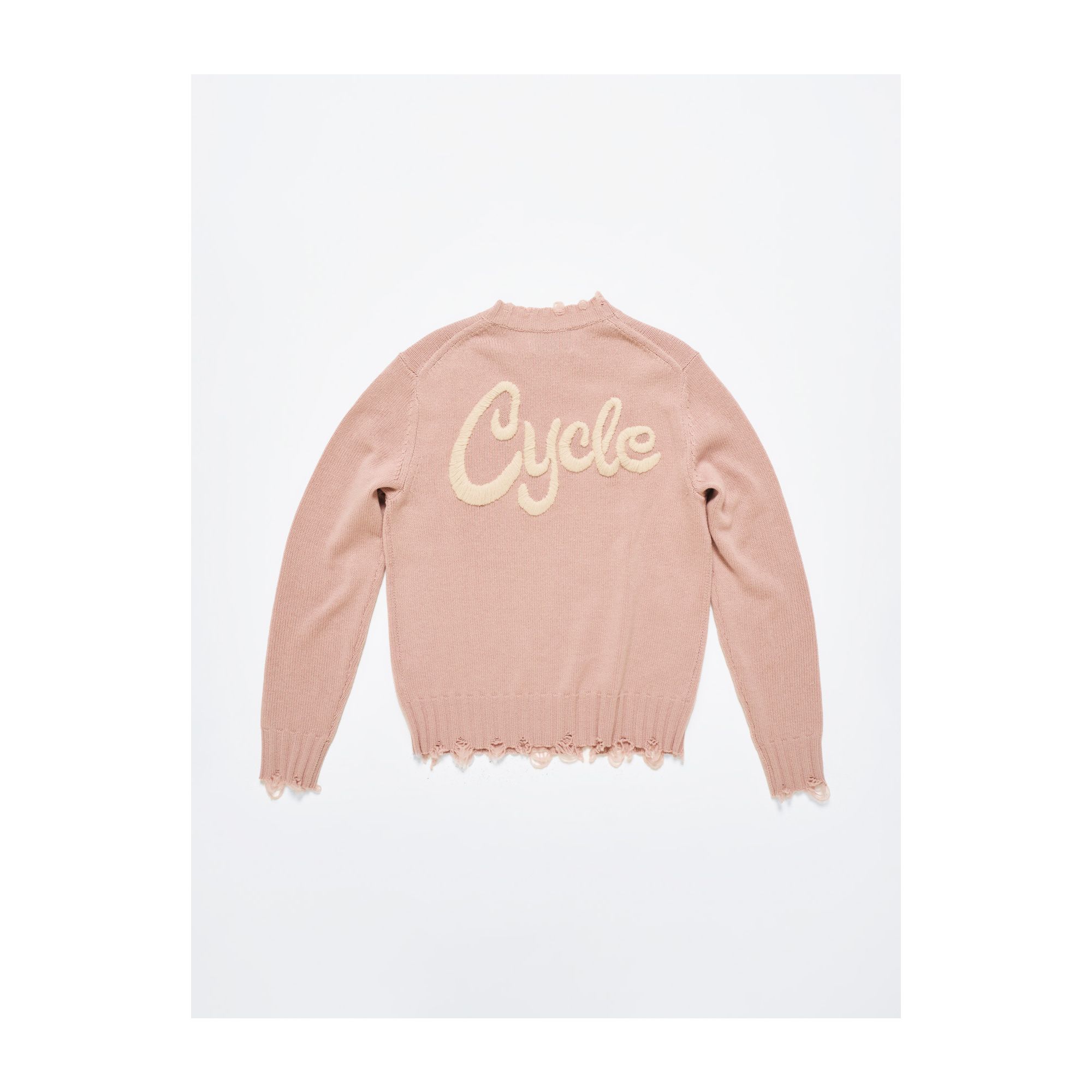 Warm round neck Big embroidery