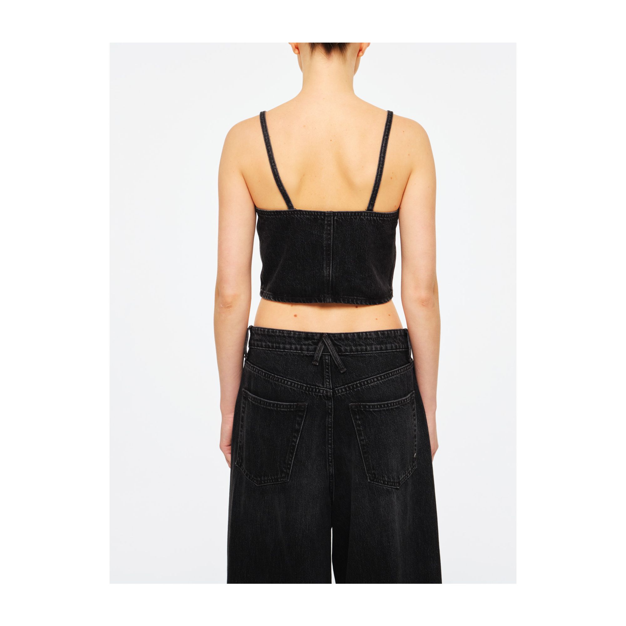 Denim Zoe crop top