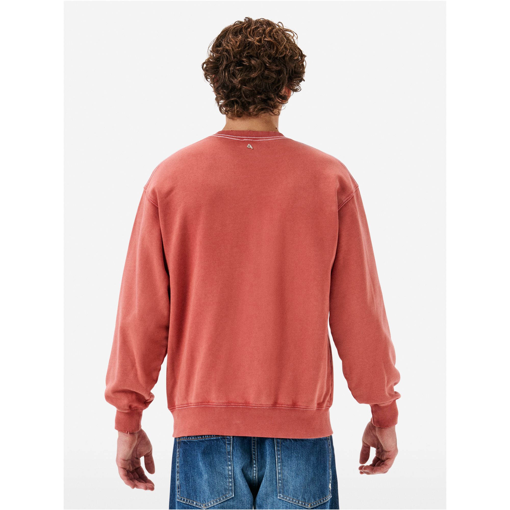 Ethan round neck cott. fl. resin spray garment dyed