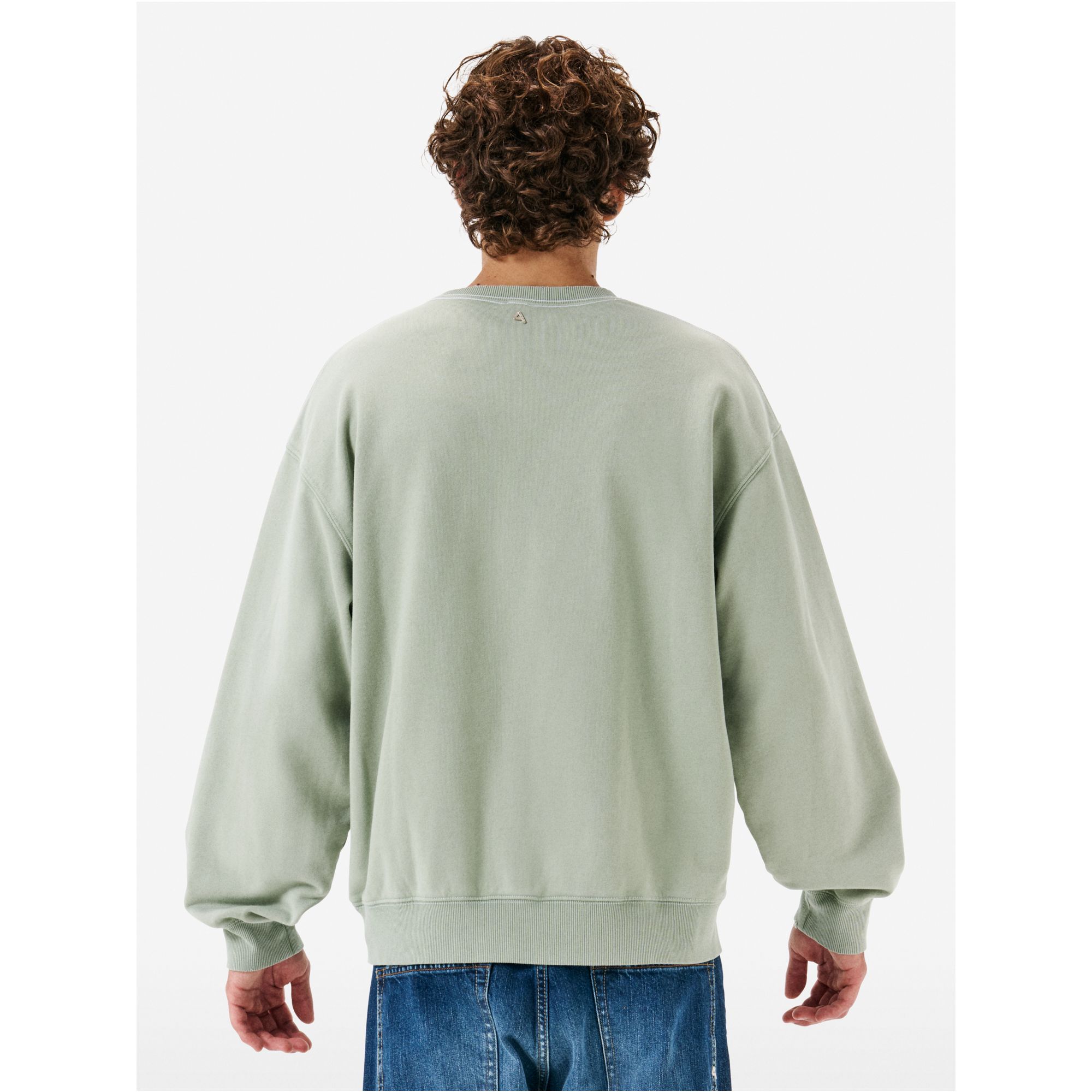 Ethan round neck cott. fl. resin spray garment dyed