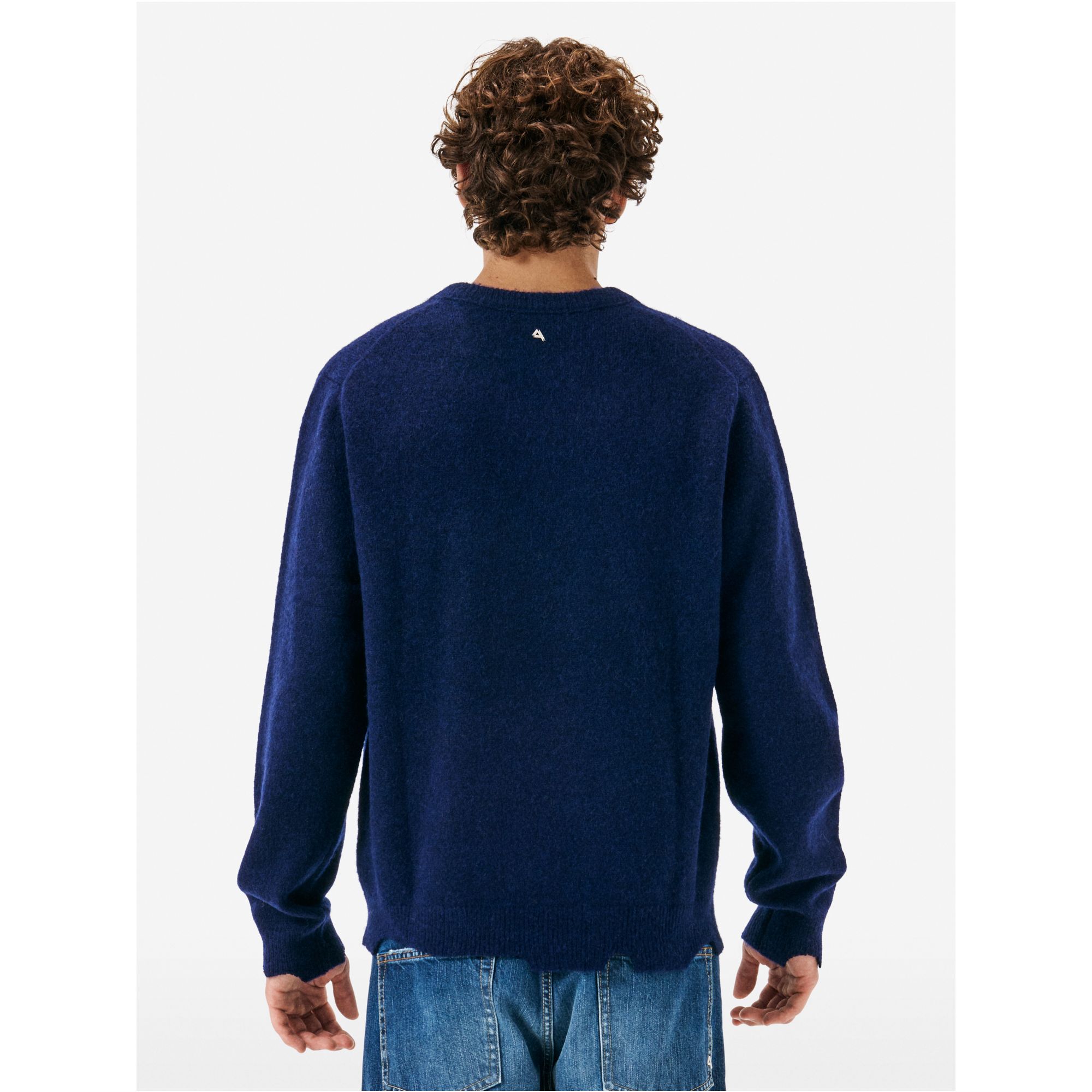 Round plain knit alpaca