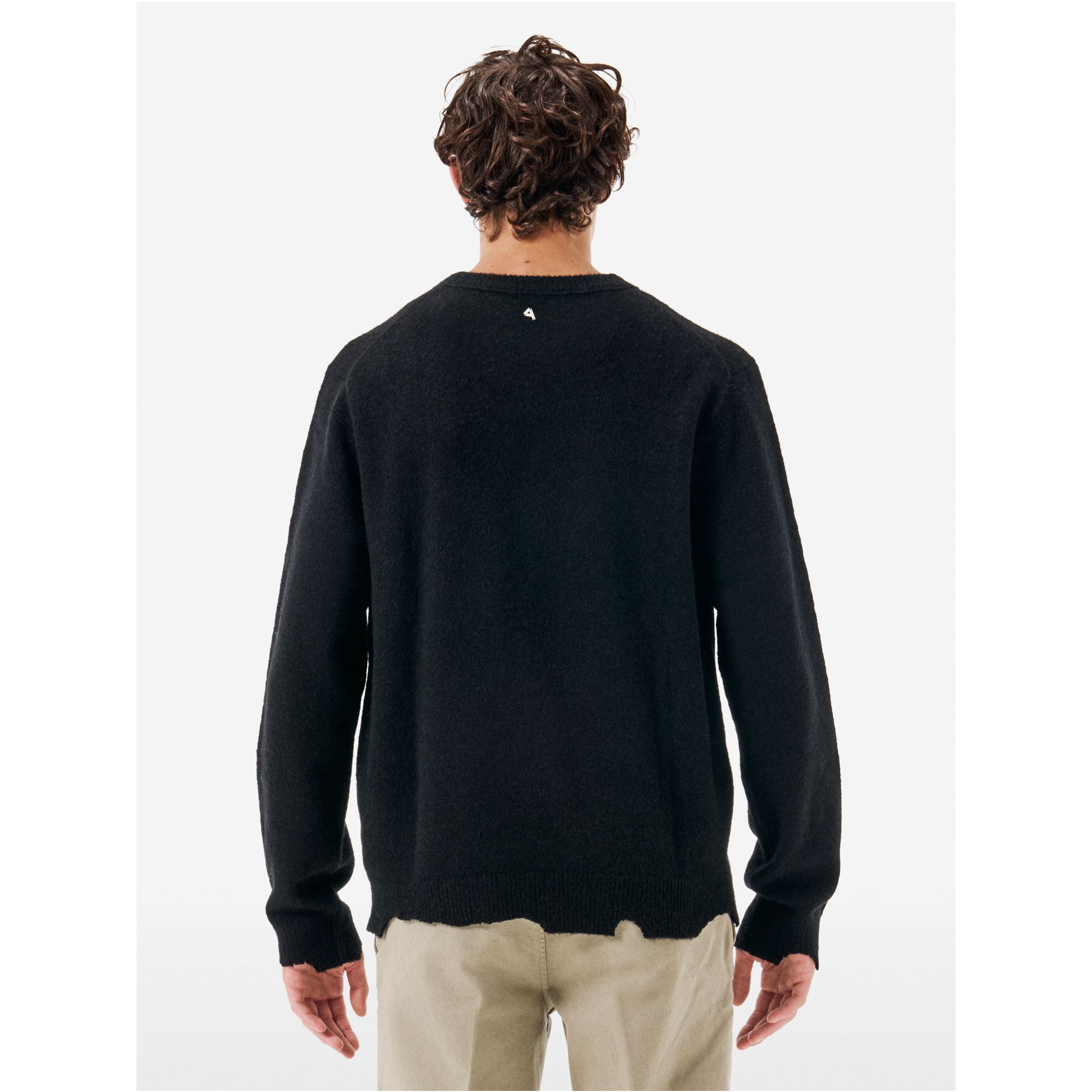 Round plain knit alpaca