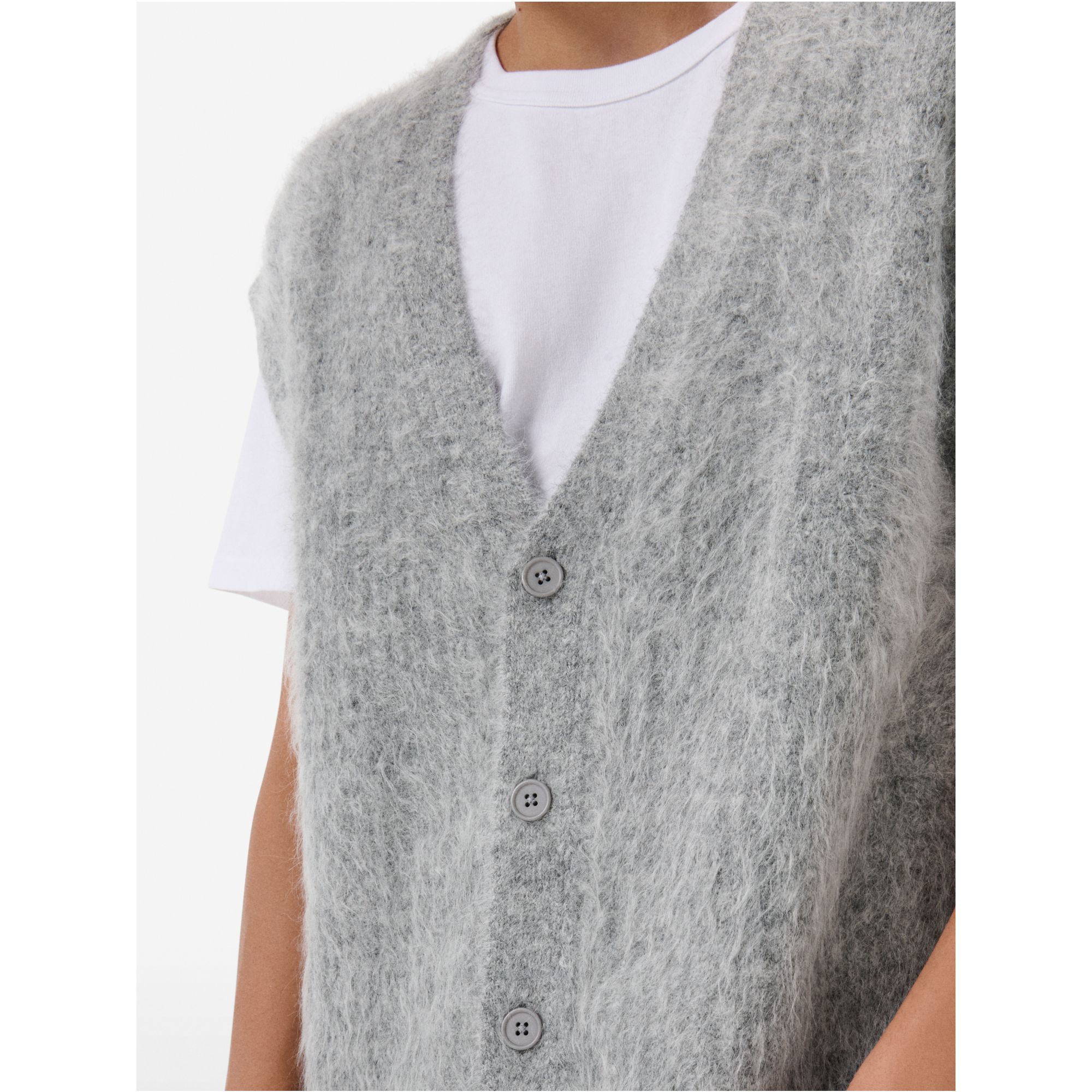 Over gilet brushed english rib amazing