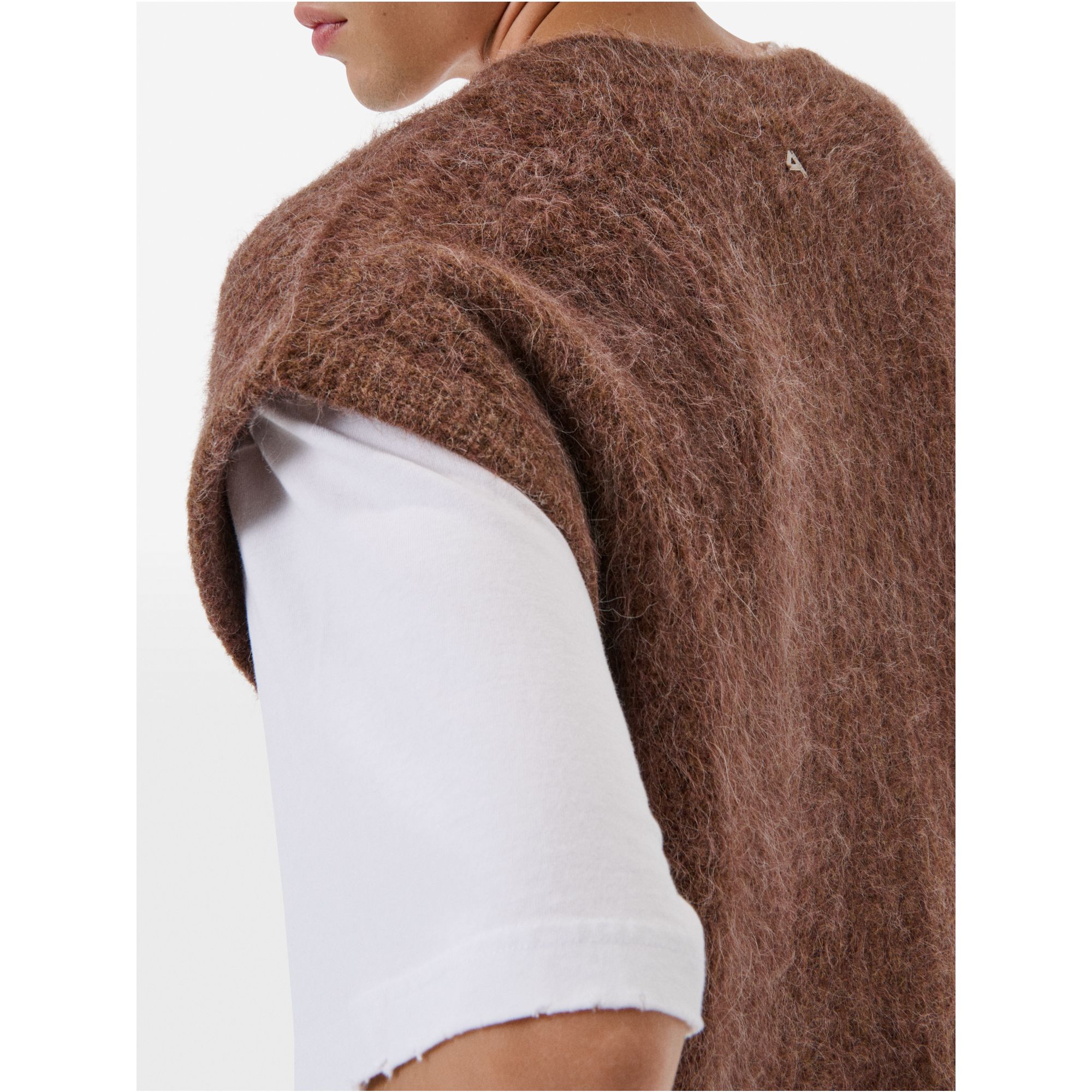 Over gilet brushed english rib amazing