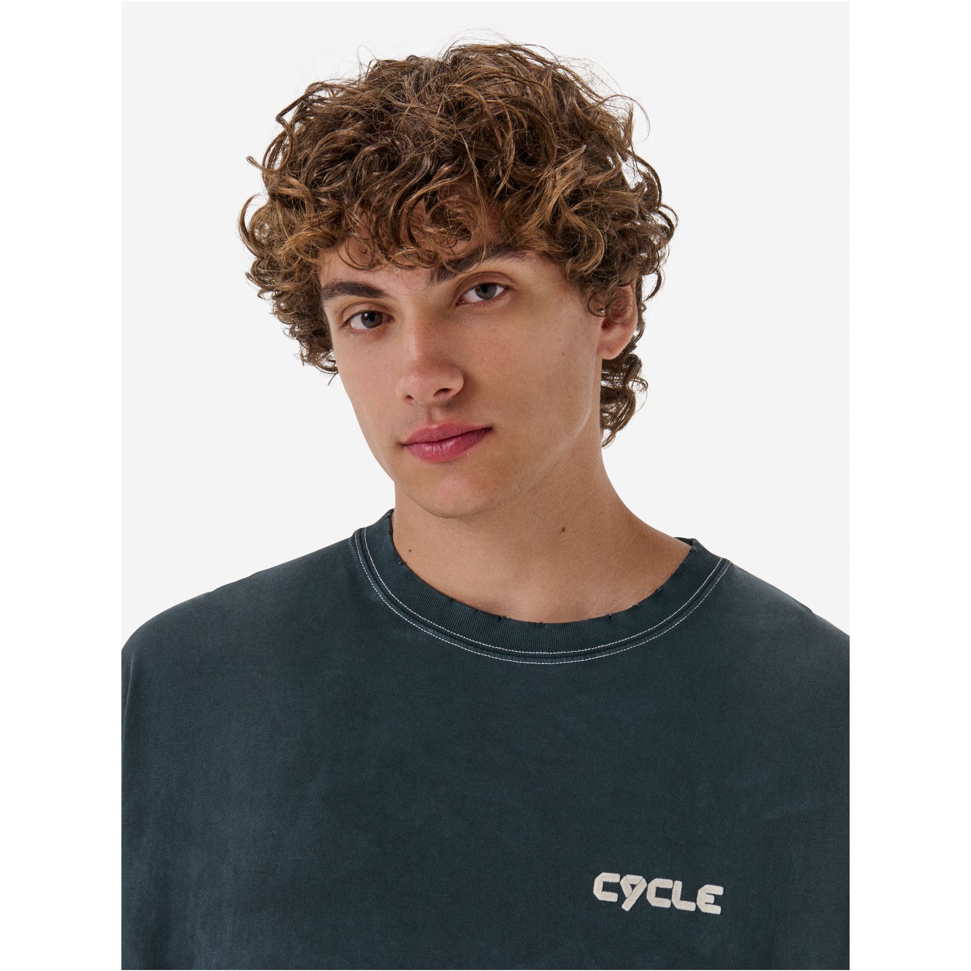 Over printed t-shirt resin spray garment dyed