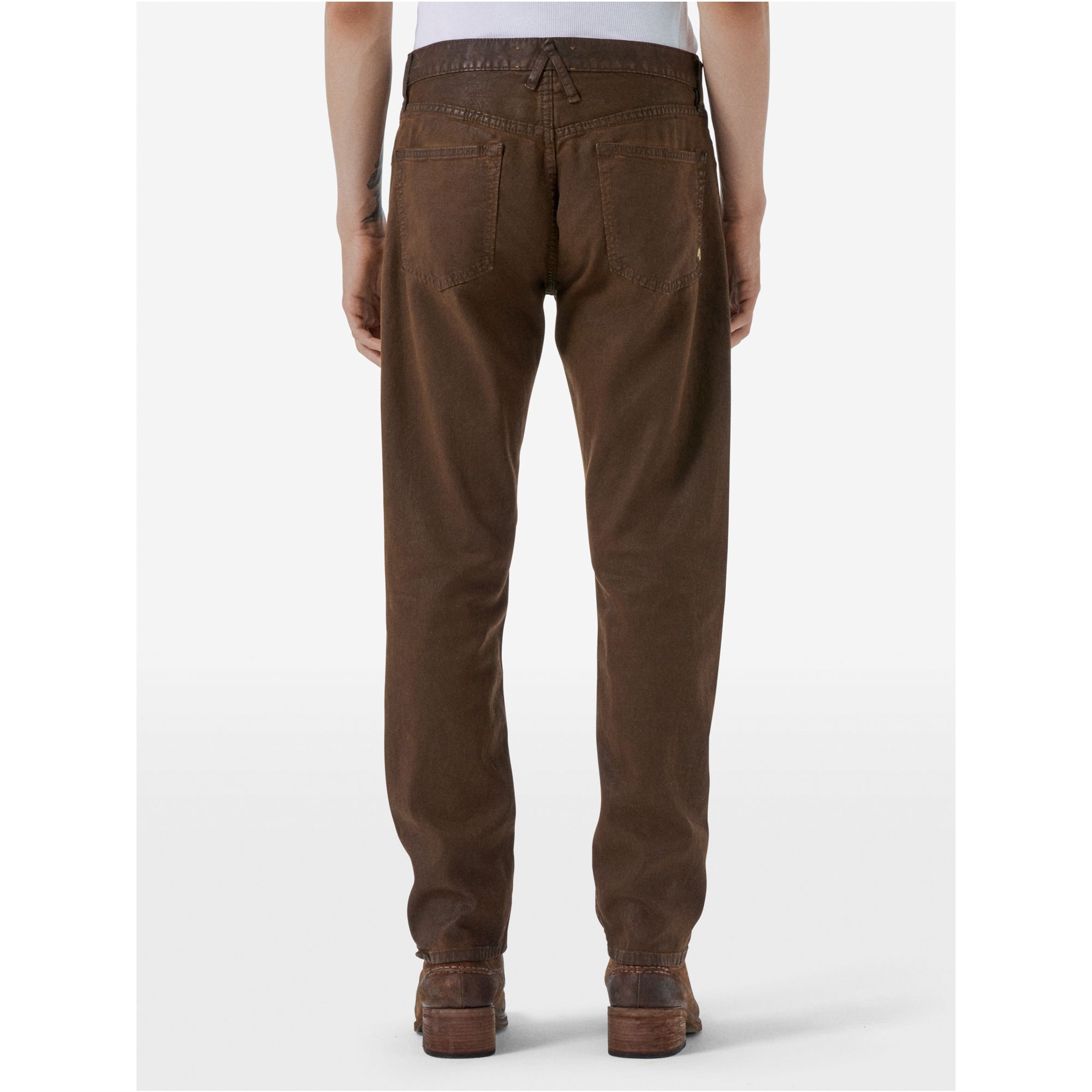 Standard comfort regular straight '90s fit oil coated garment dyed