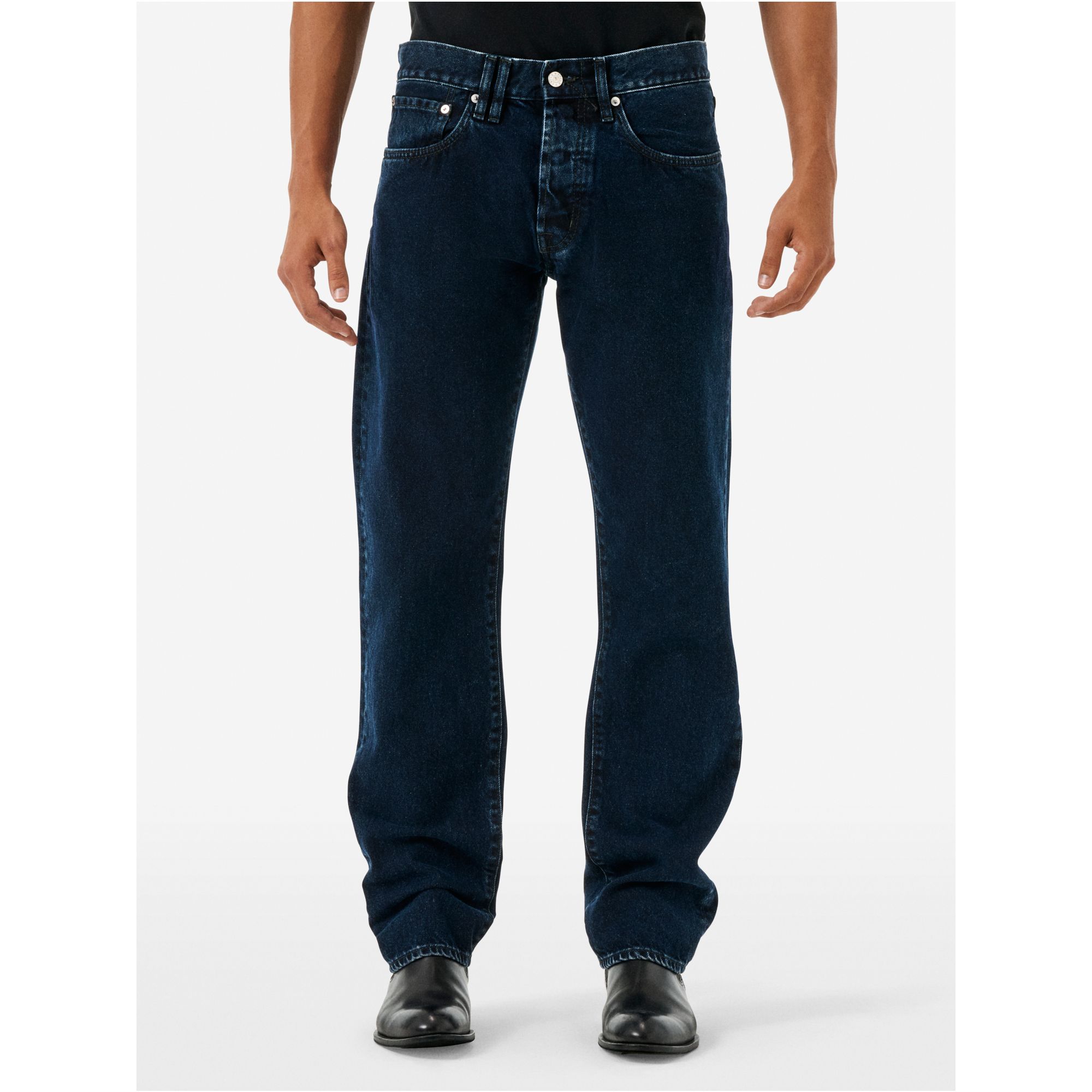 Standard regular straight '90s fit eco enzyme stone wash