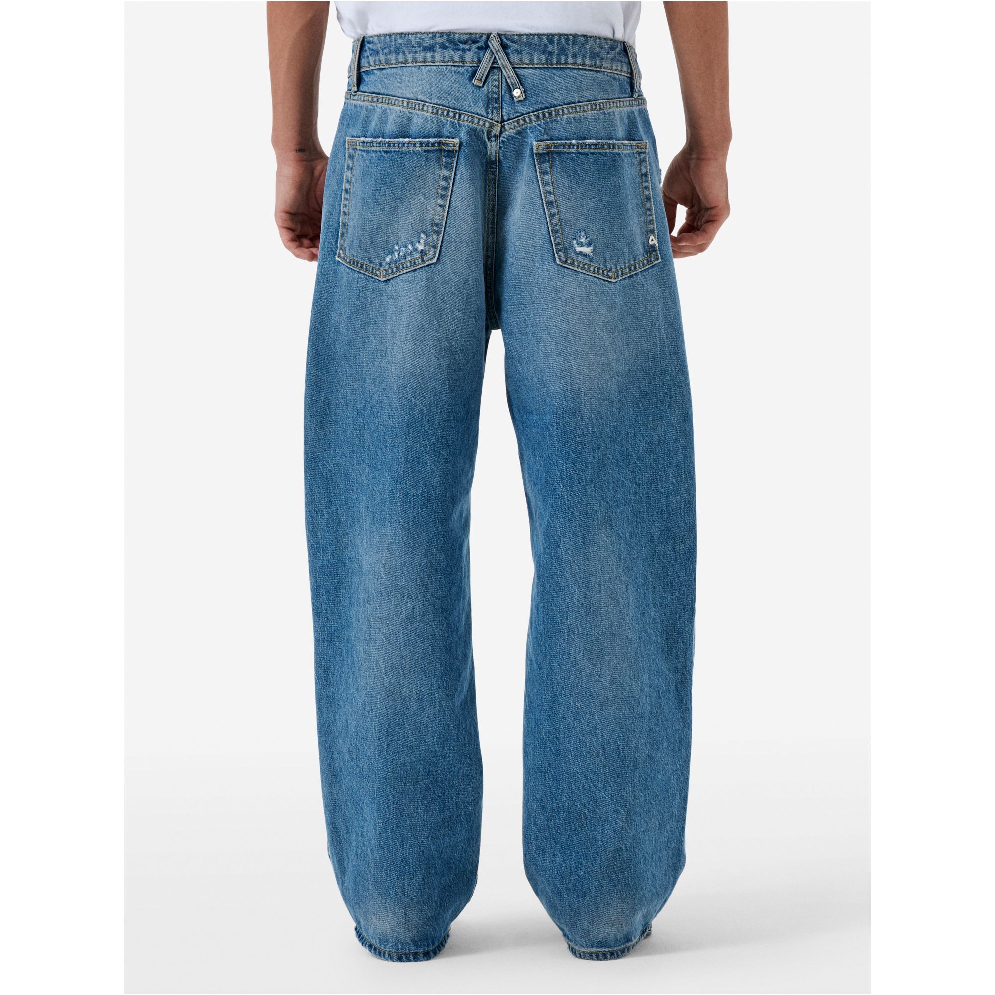 Big super wide leg antique bleach repaired