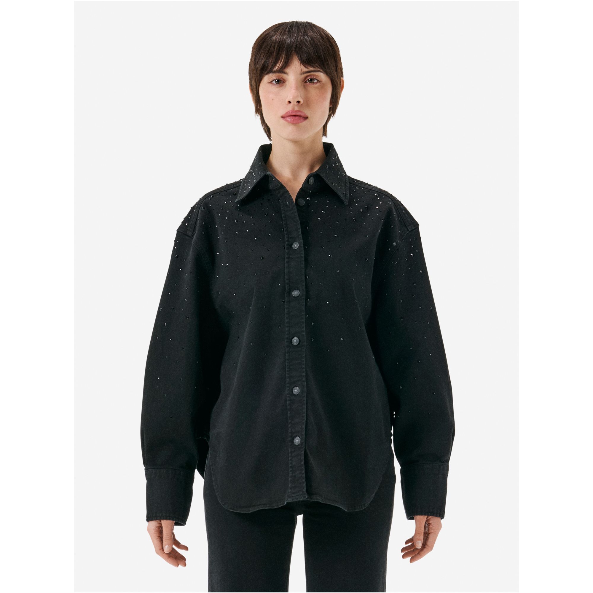 Penny shirt with strass dégradé direct dyed
