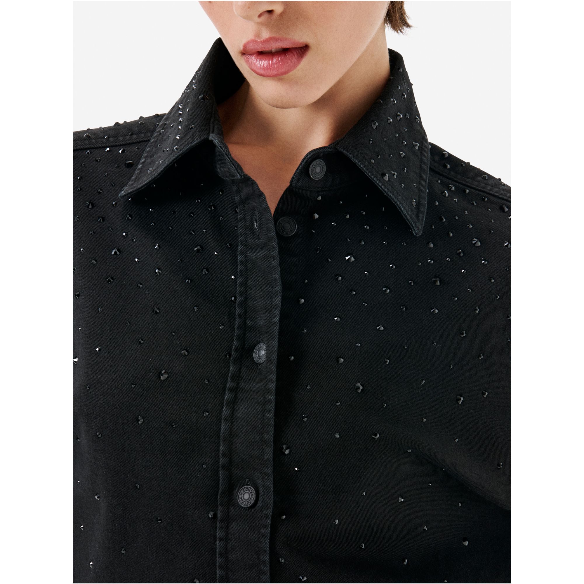 Penny shirt with strass dégradé direct dyed