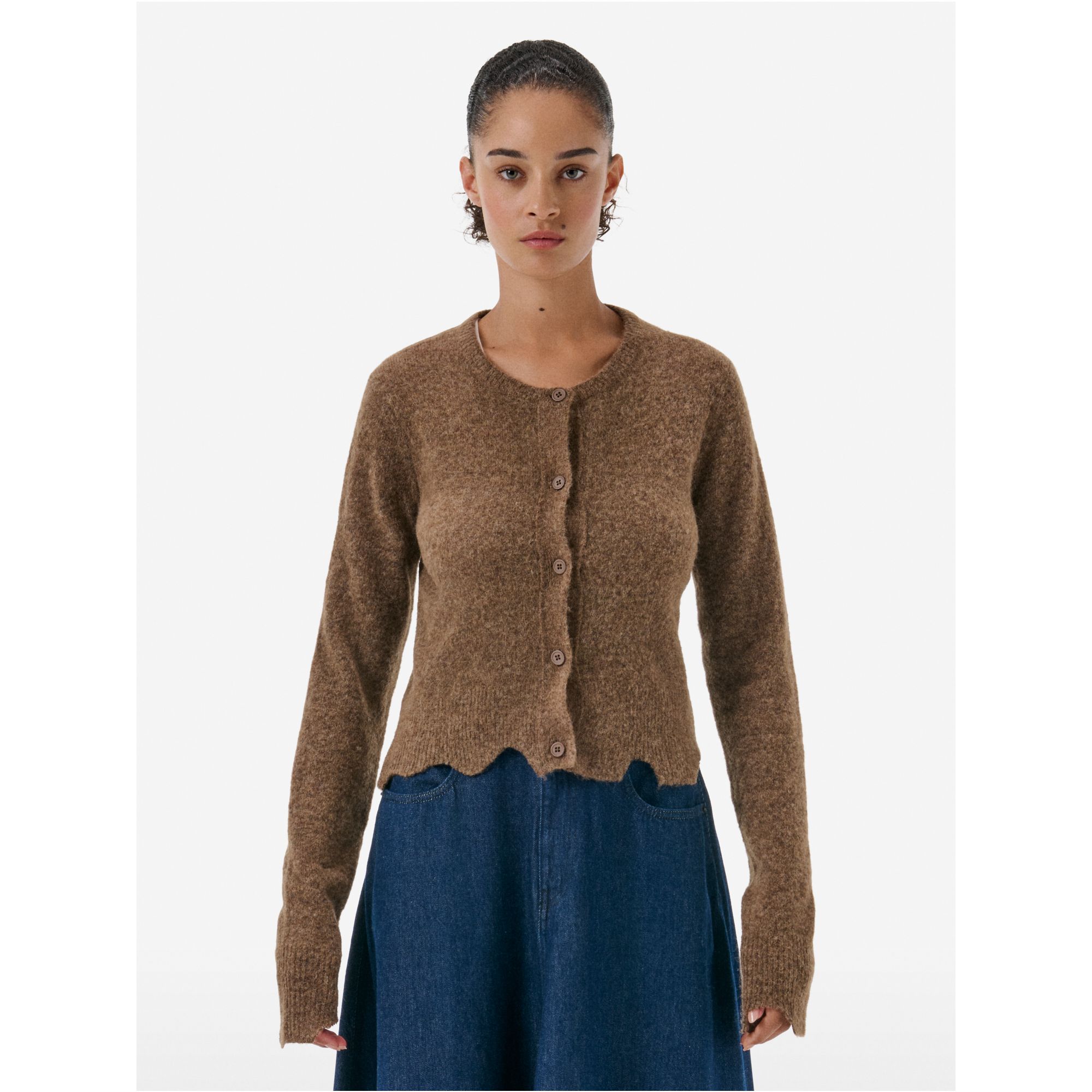 Alpaca-blend cardigan