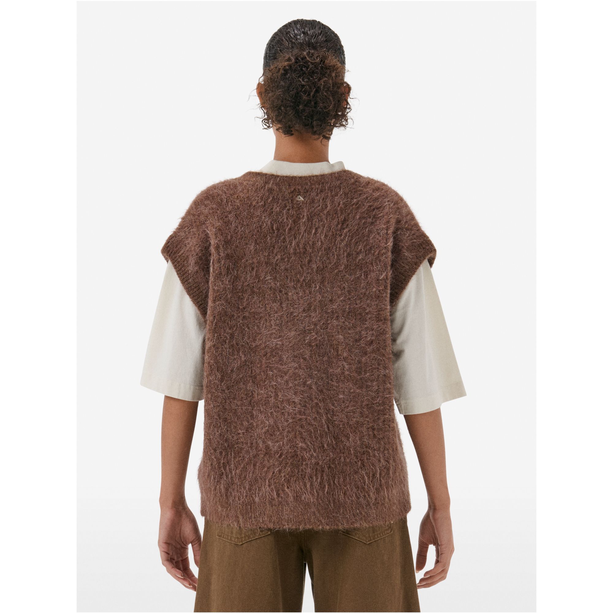 Over gilet brushed eng. rib amazing