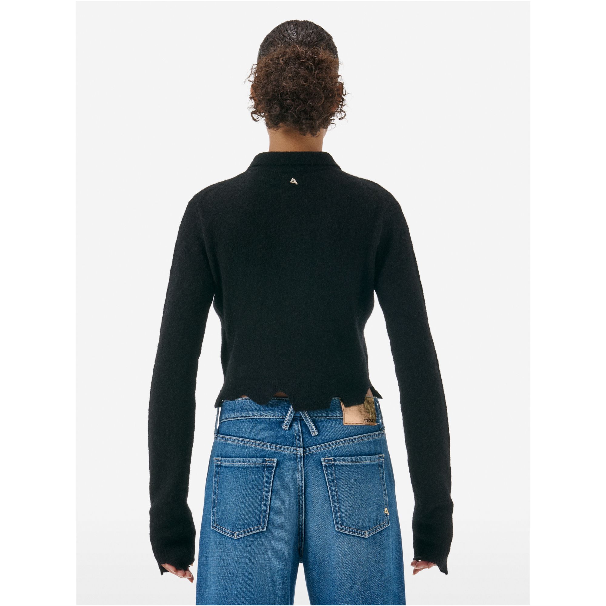 Polo in maglia misto alpaca