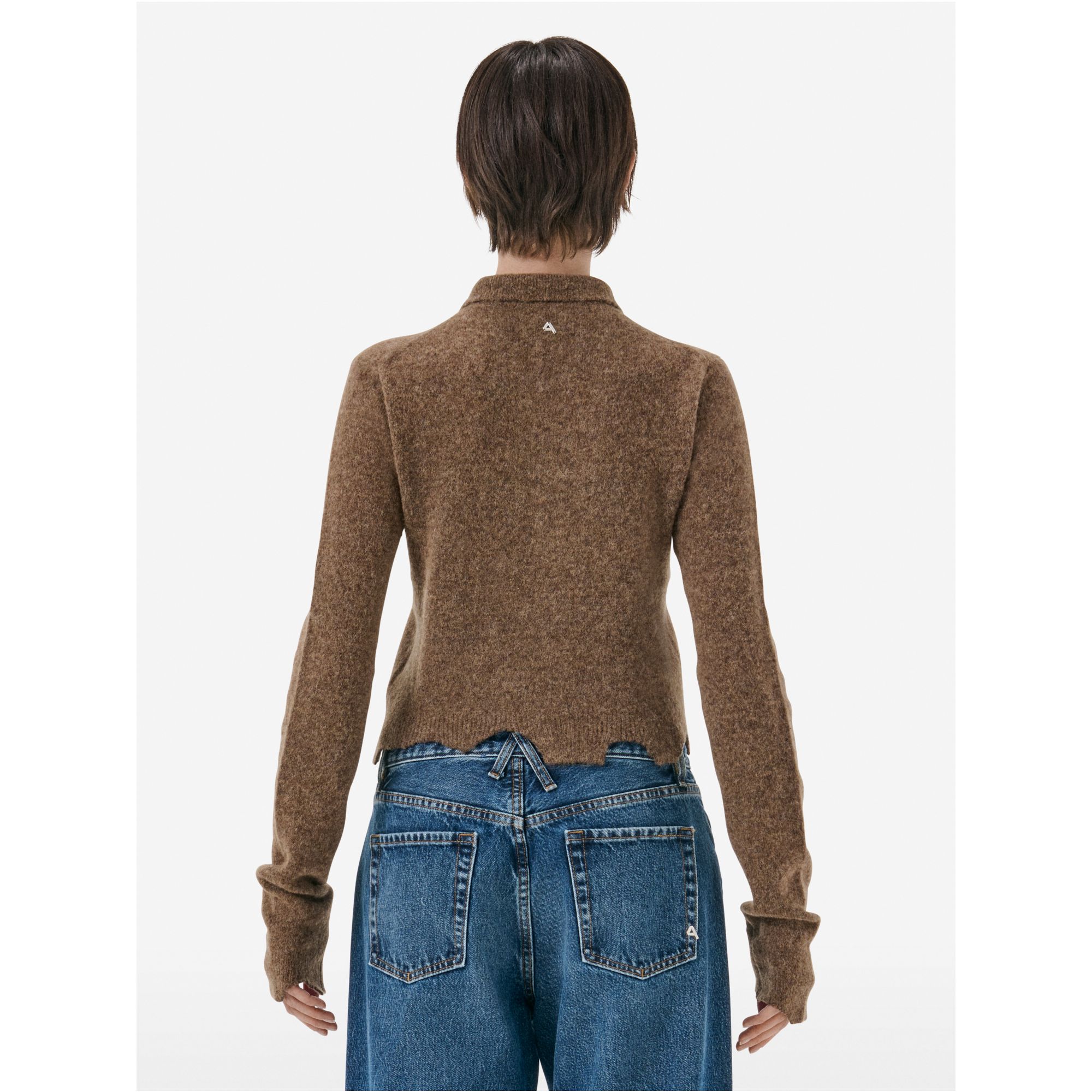 Polo plain knit alpaca