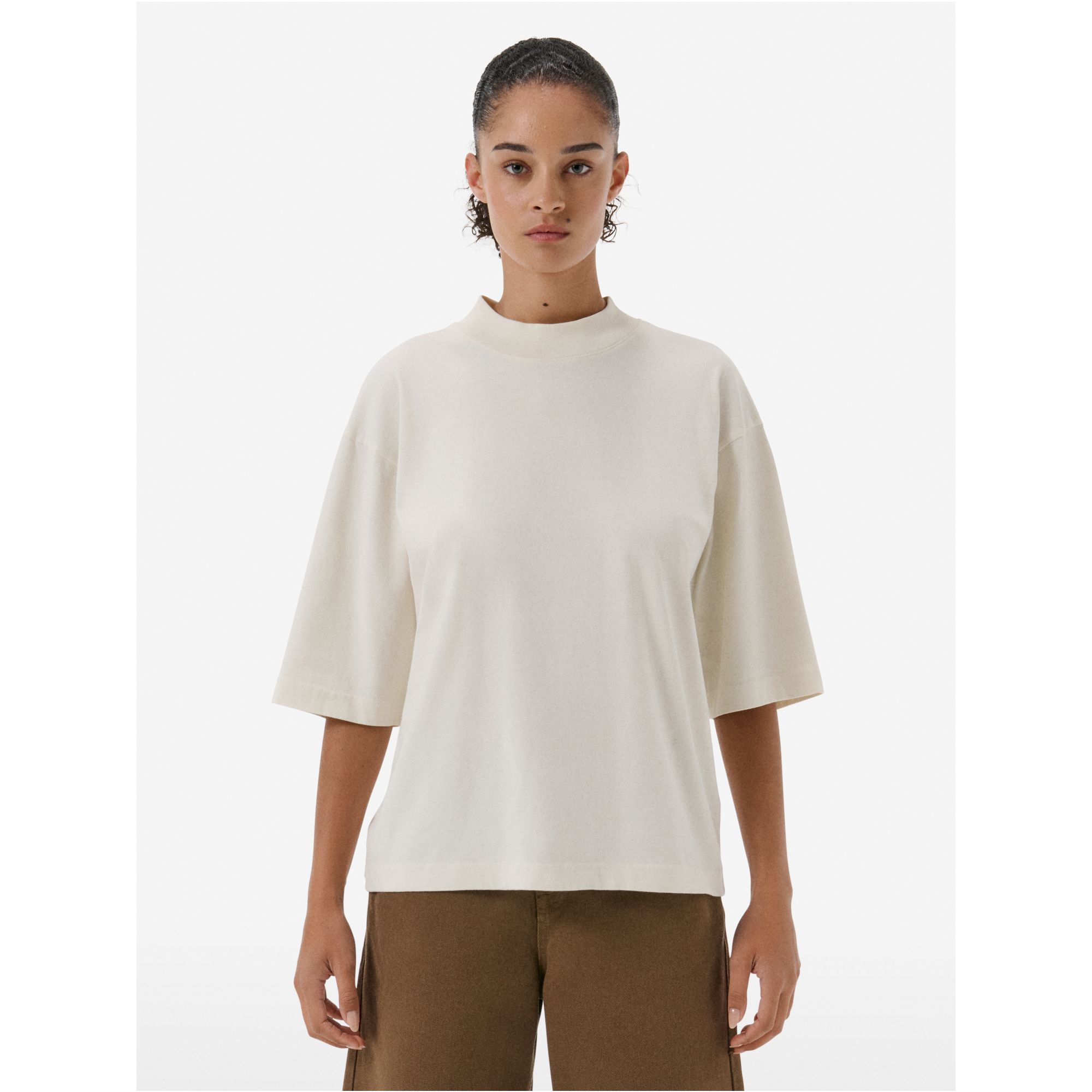 T-shirt Giada con collo alto in jersey