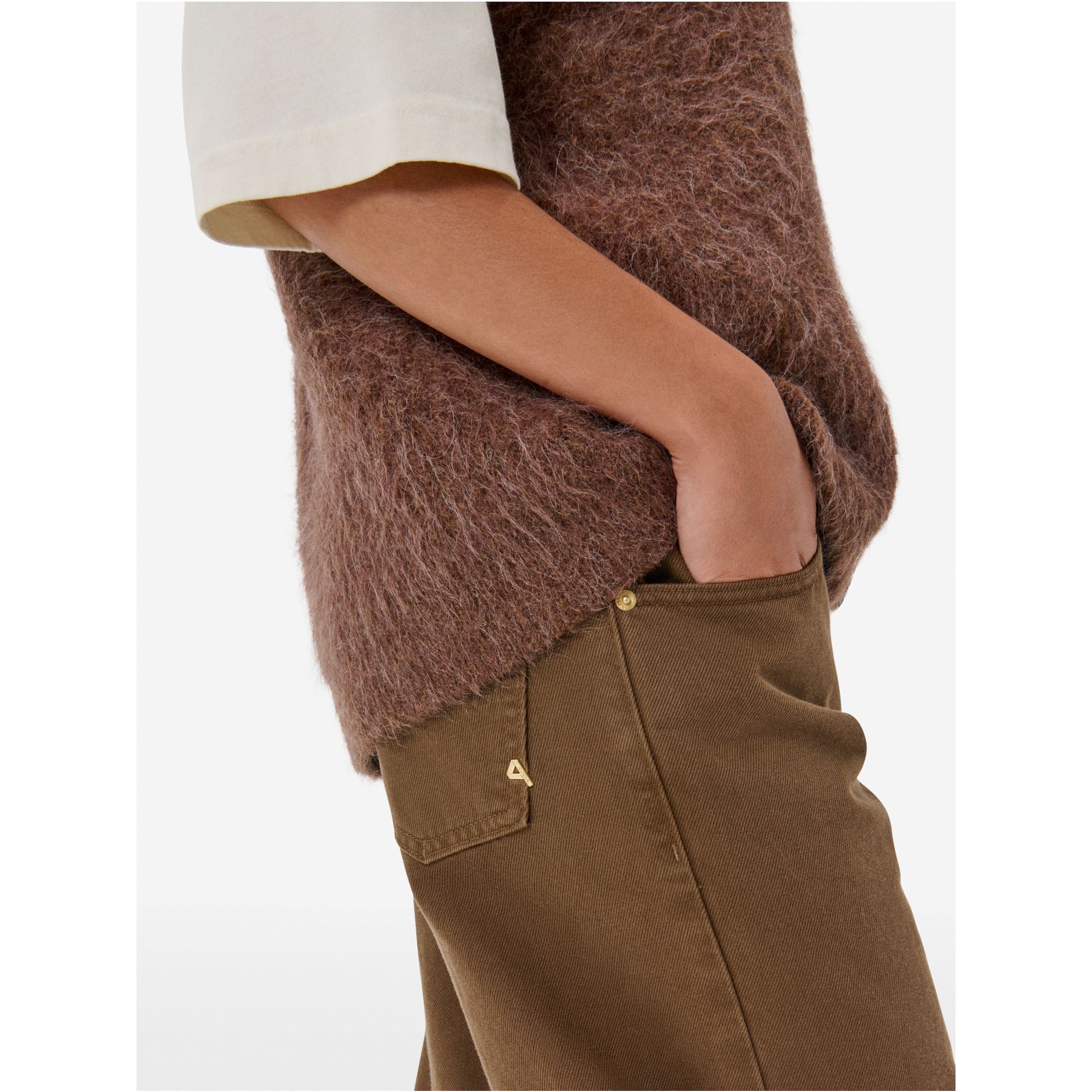 T-shirt Giada con collo alto in jersey