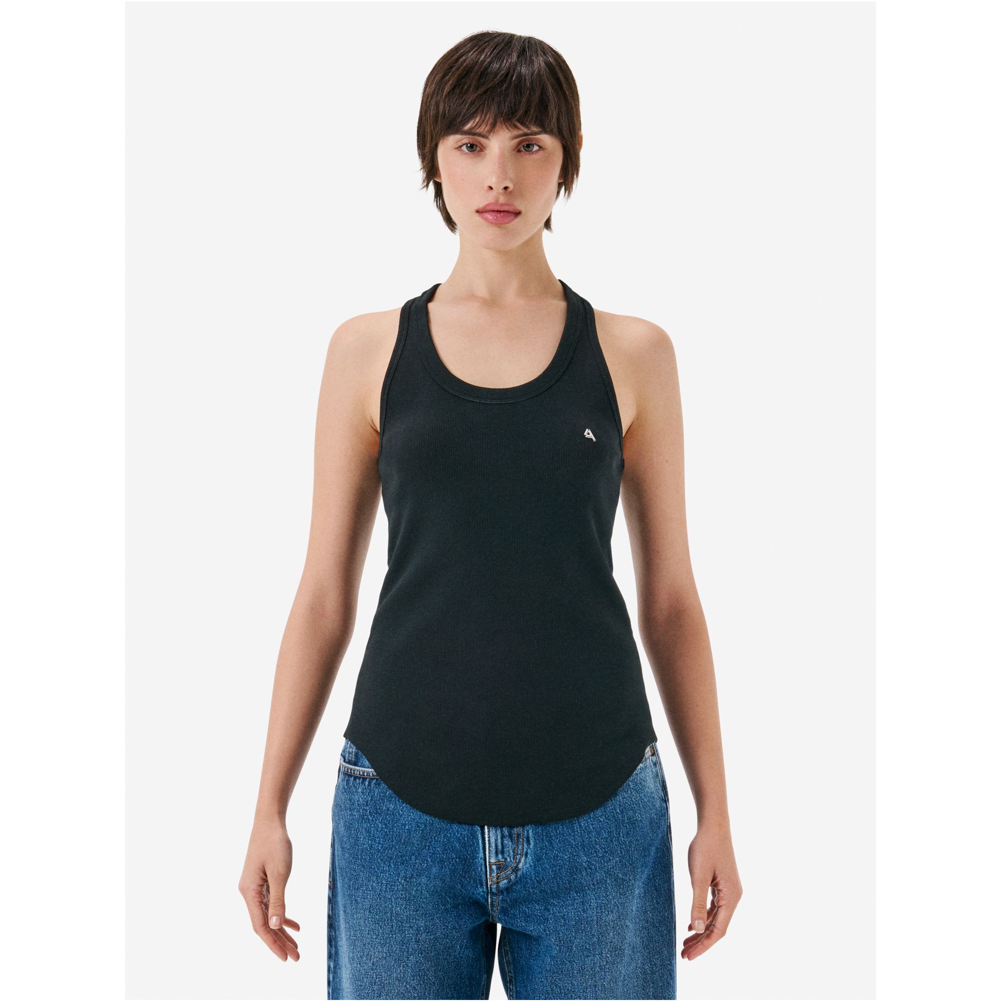 America ribbed tank top rinse wash