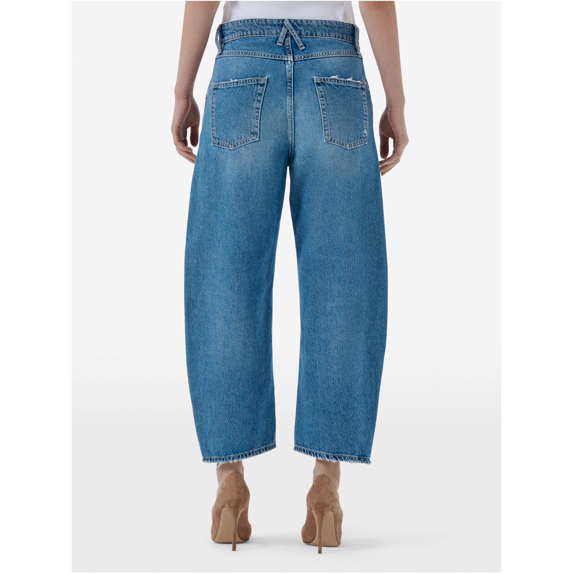 Aida crop super fitted low waist cropped curve leg mid tone natural vintage