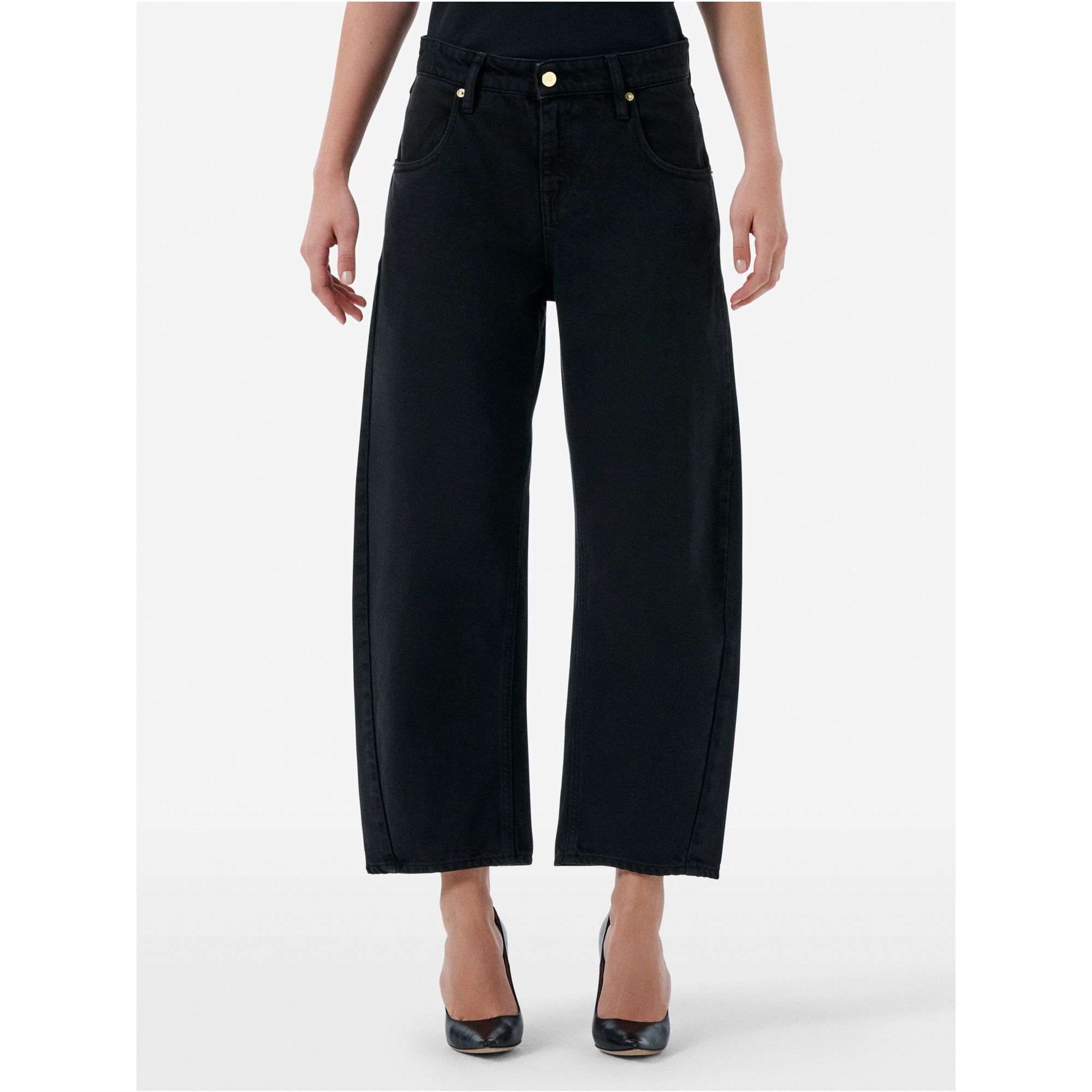 Aida crop super fitted low waist cropped curve leg direct dyed