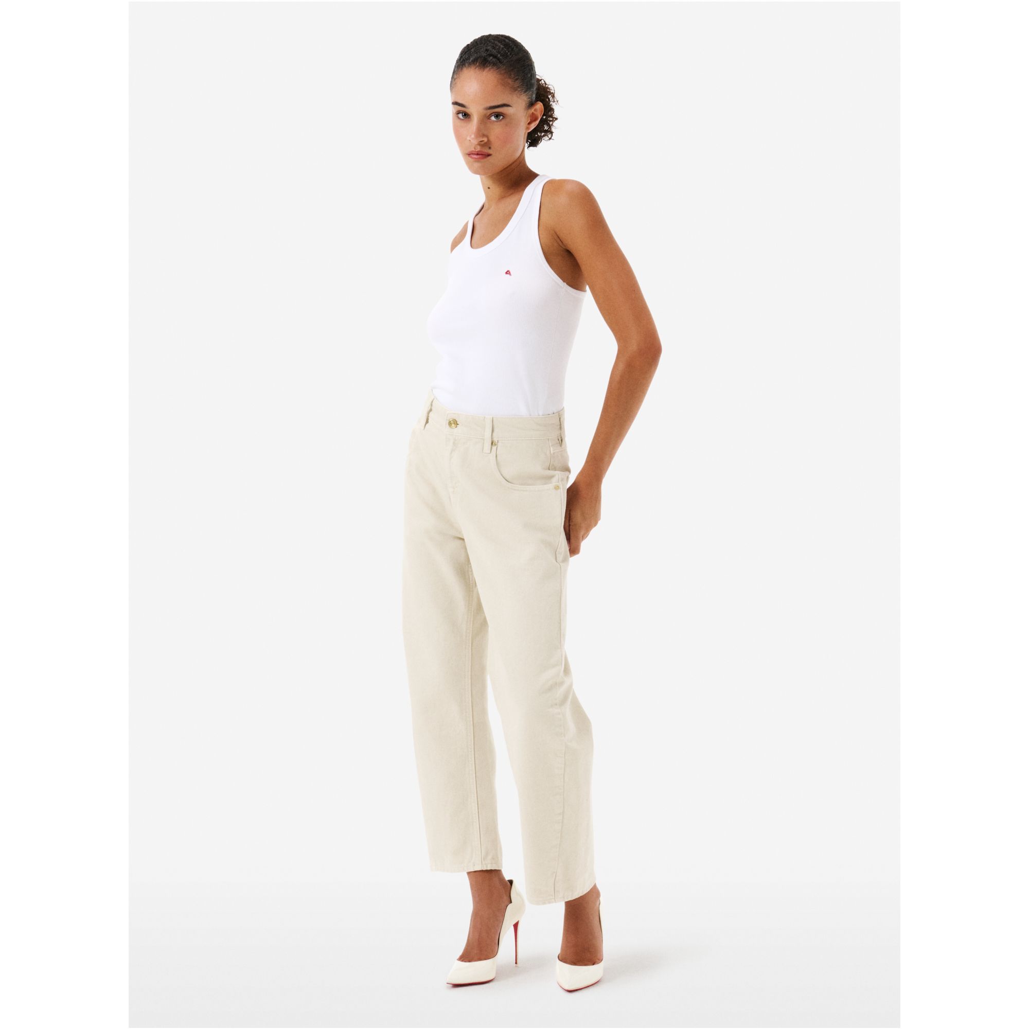 Aida crop super fitted low waist cropped curve leg direct dyed