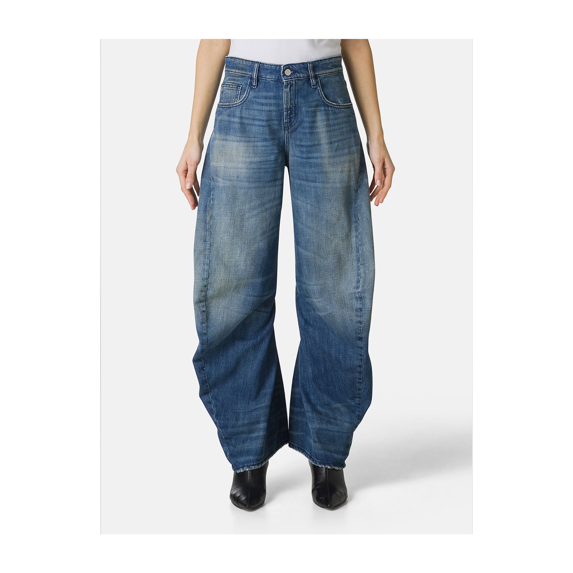 Aida ergo super fitted mid rise ergonomic leg super vintage spray dirty