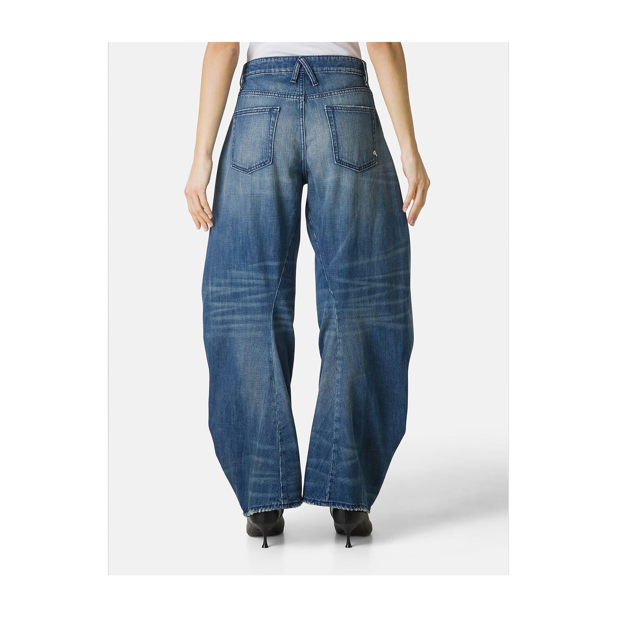 Aida ergo super fitted mid rise ergonomic leg super vintage spray dirty