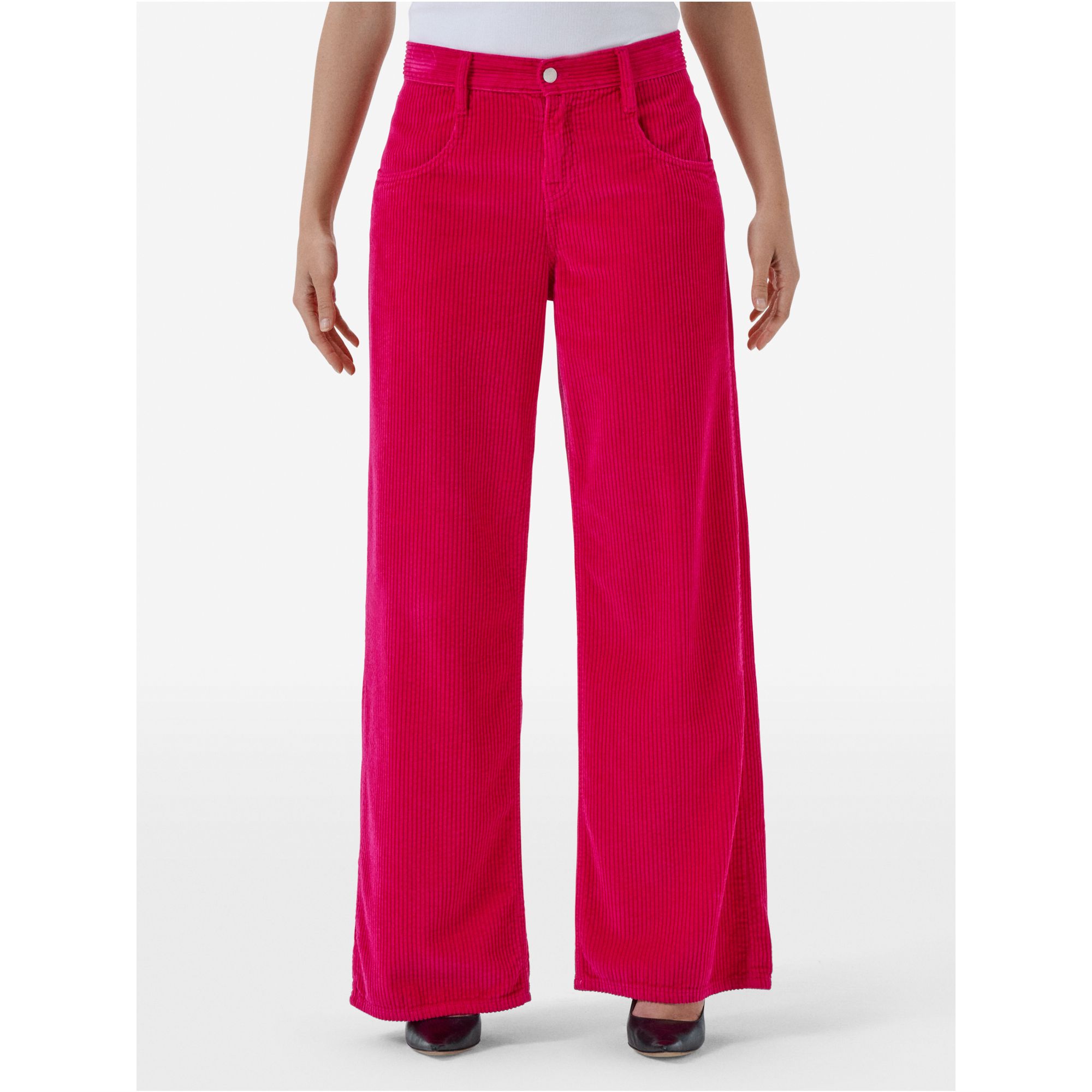 Pantaloni Aida Low wide leg in velluto