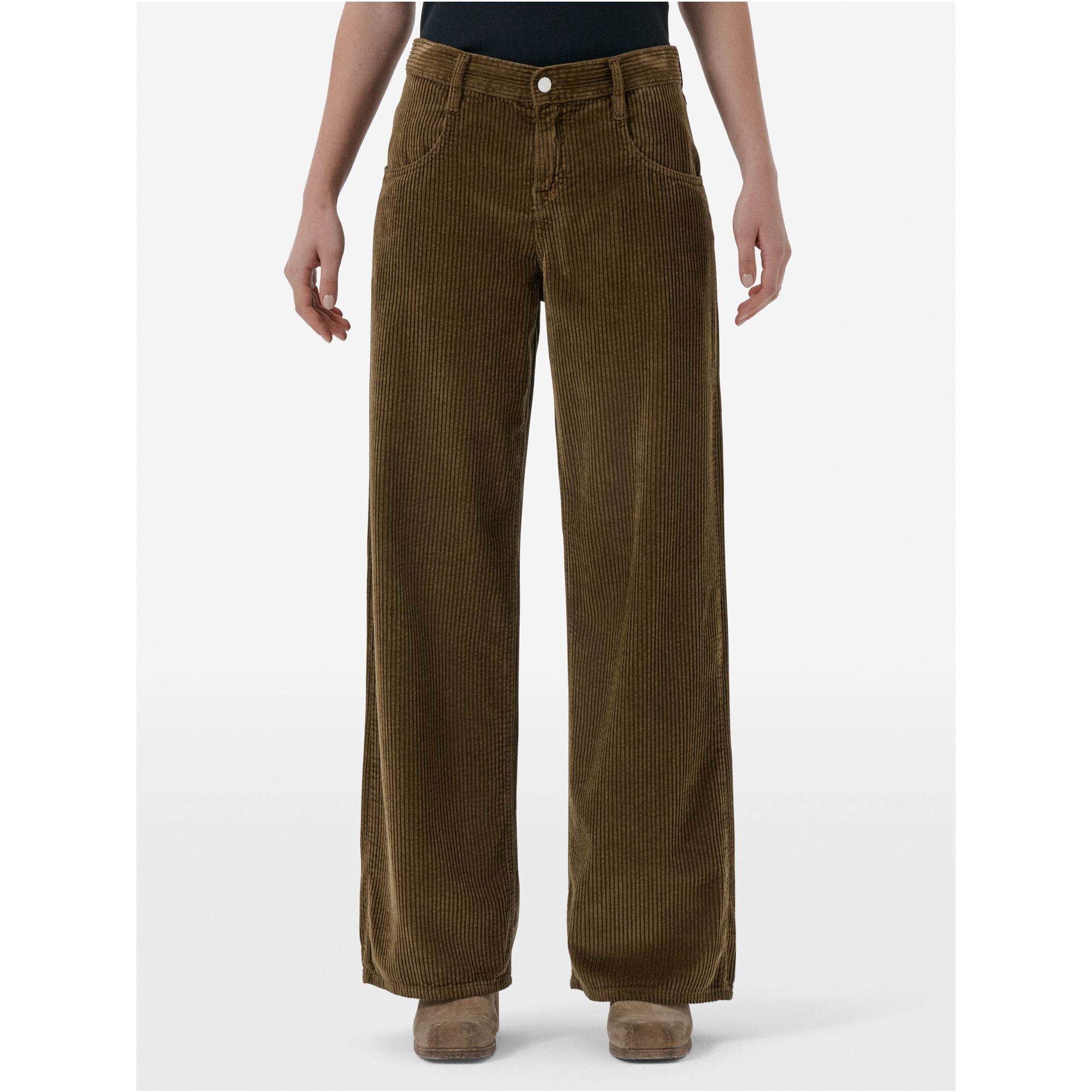 Aida low super fitted low waist volume leg direct dyed