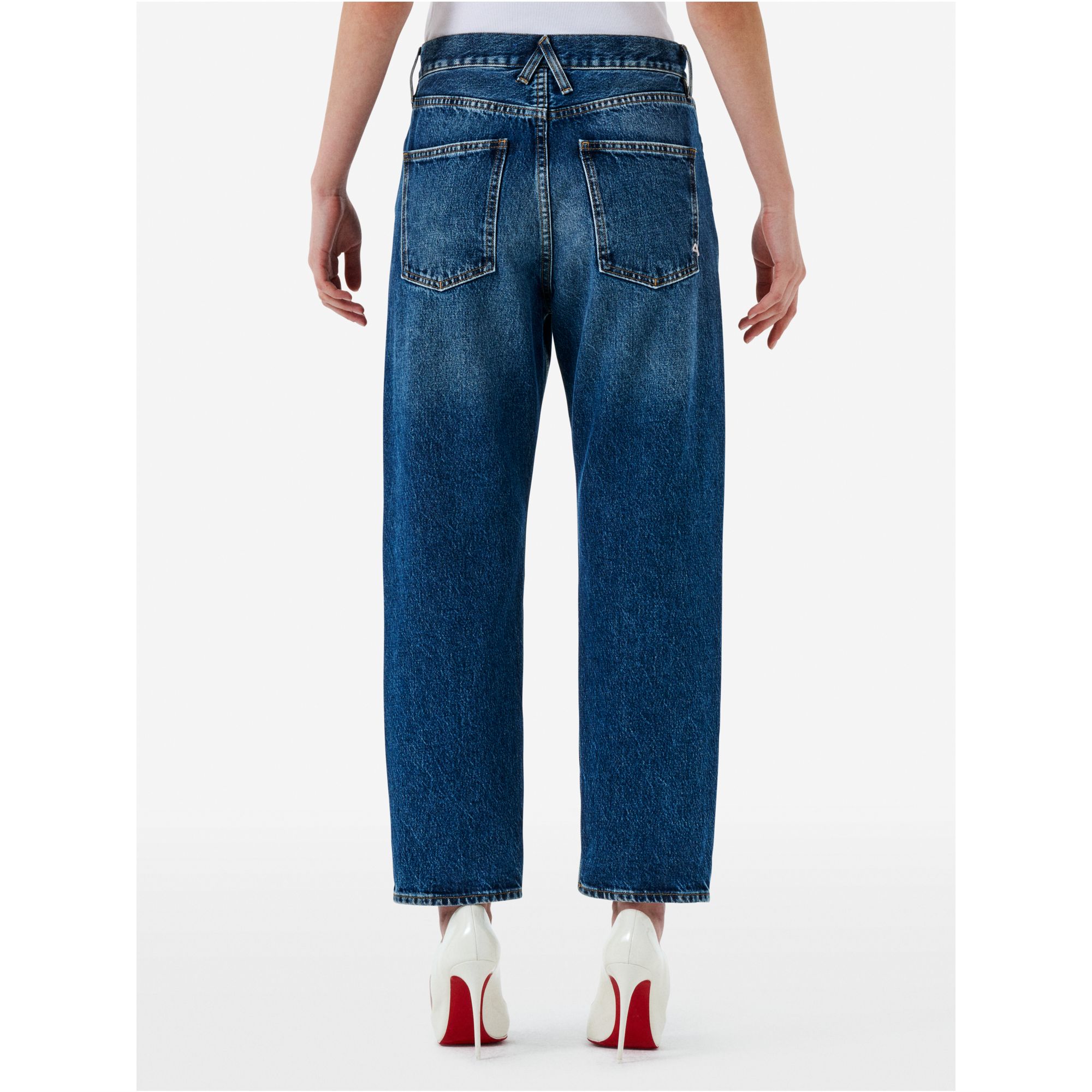 Bella '90s fit mid rise straight stone wash brushed