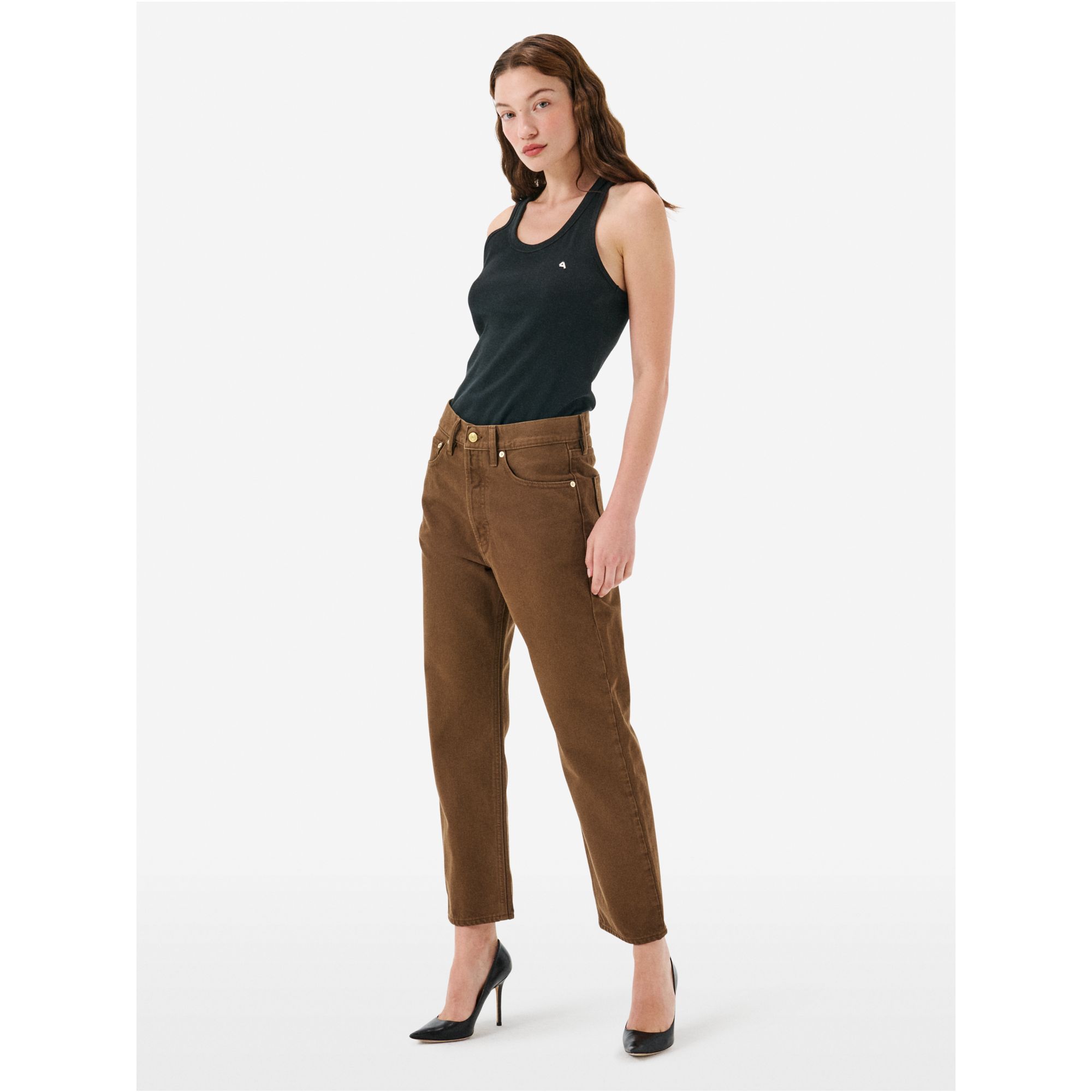Bella '90s fit mid rise straight direct dyed