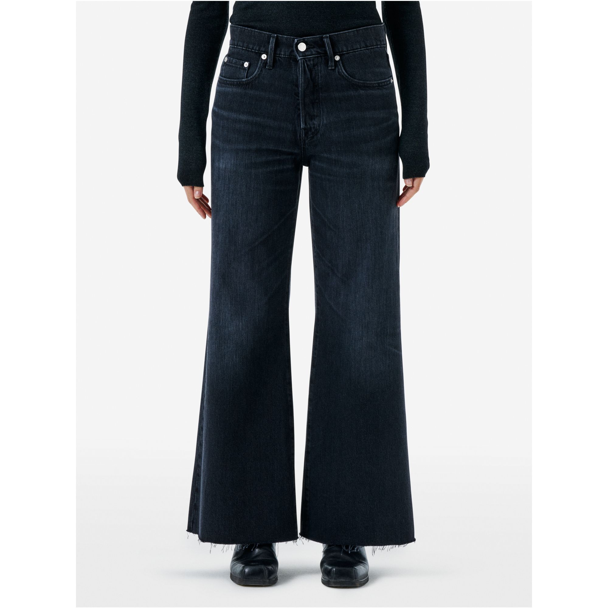 Luna mid rise flared light vintage destroyed edge