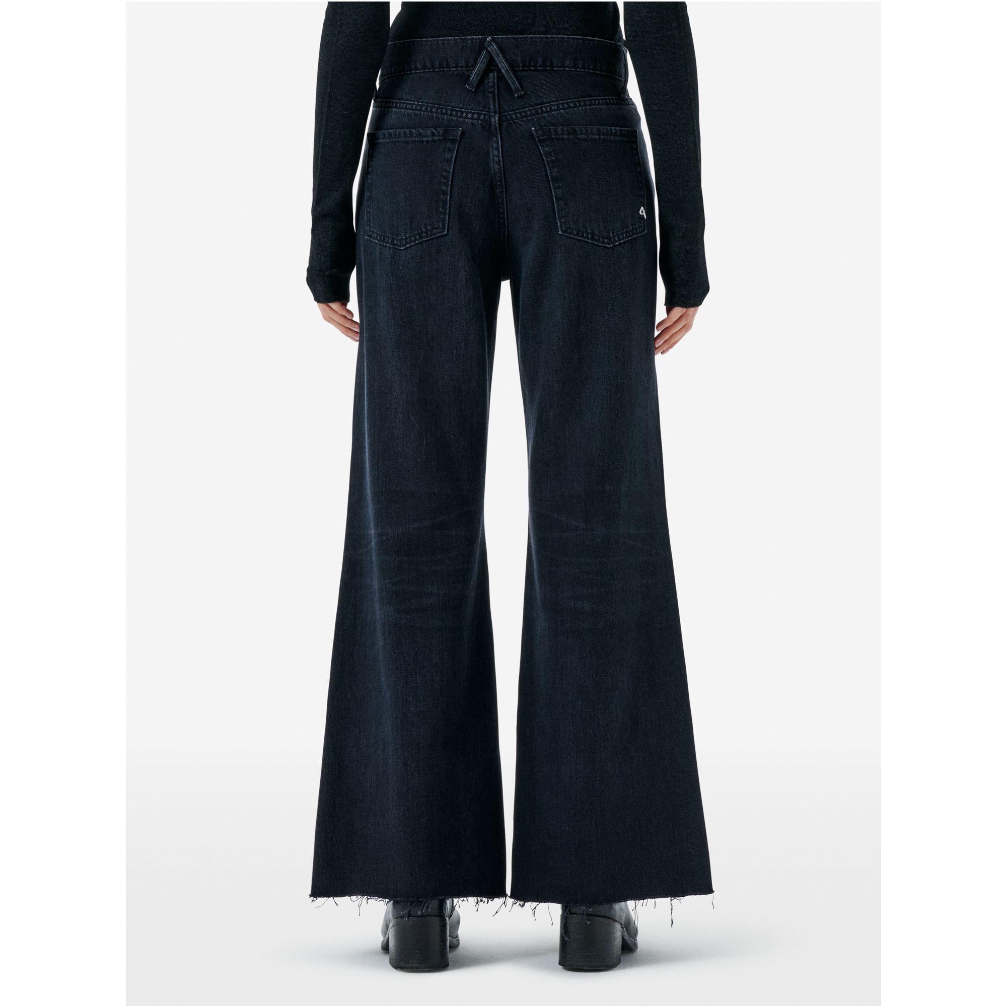 Luna mid rise flared light vintage destroyed edge