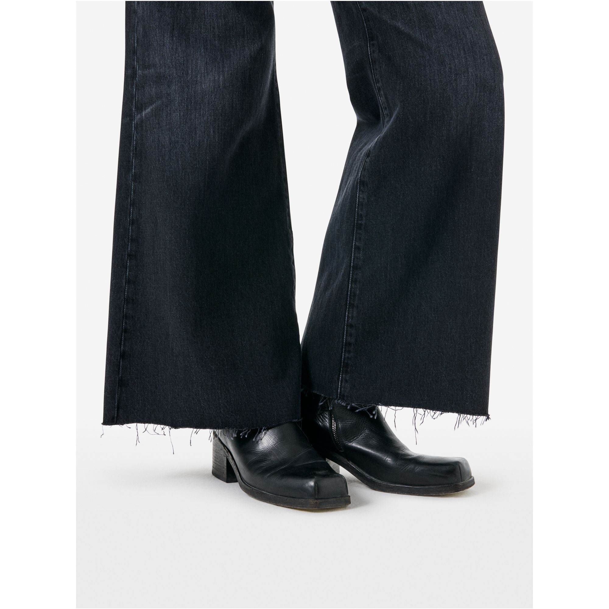 Luna mid rise flared light vintage destroyed edge