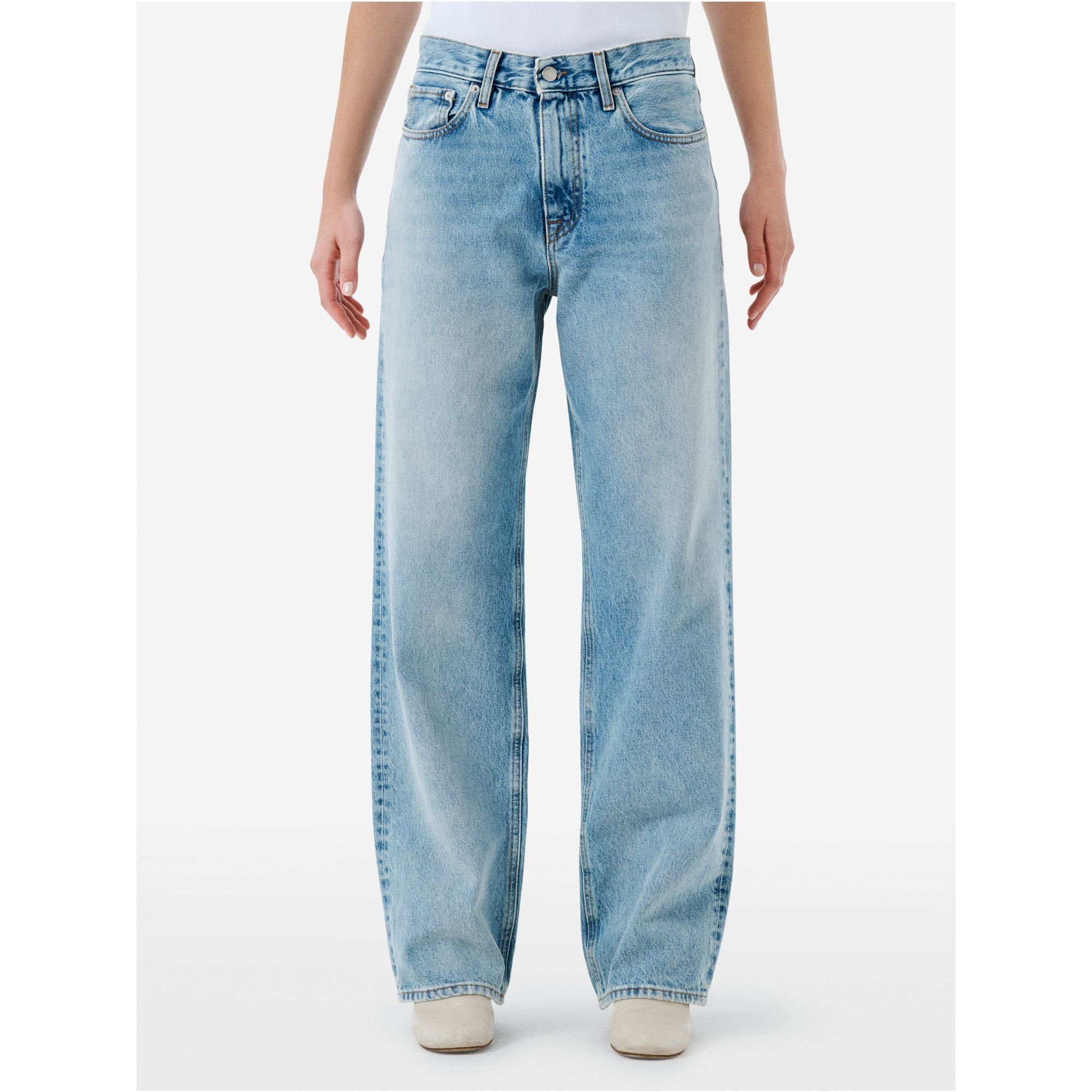 Mila low rise '90s fit light bleach broken edge