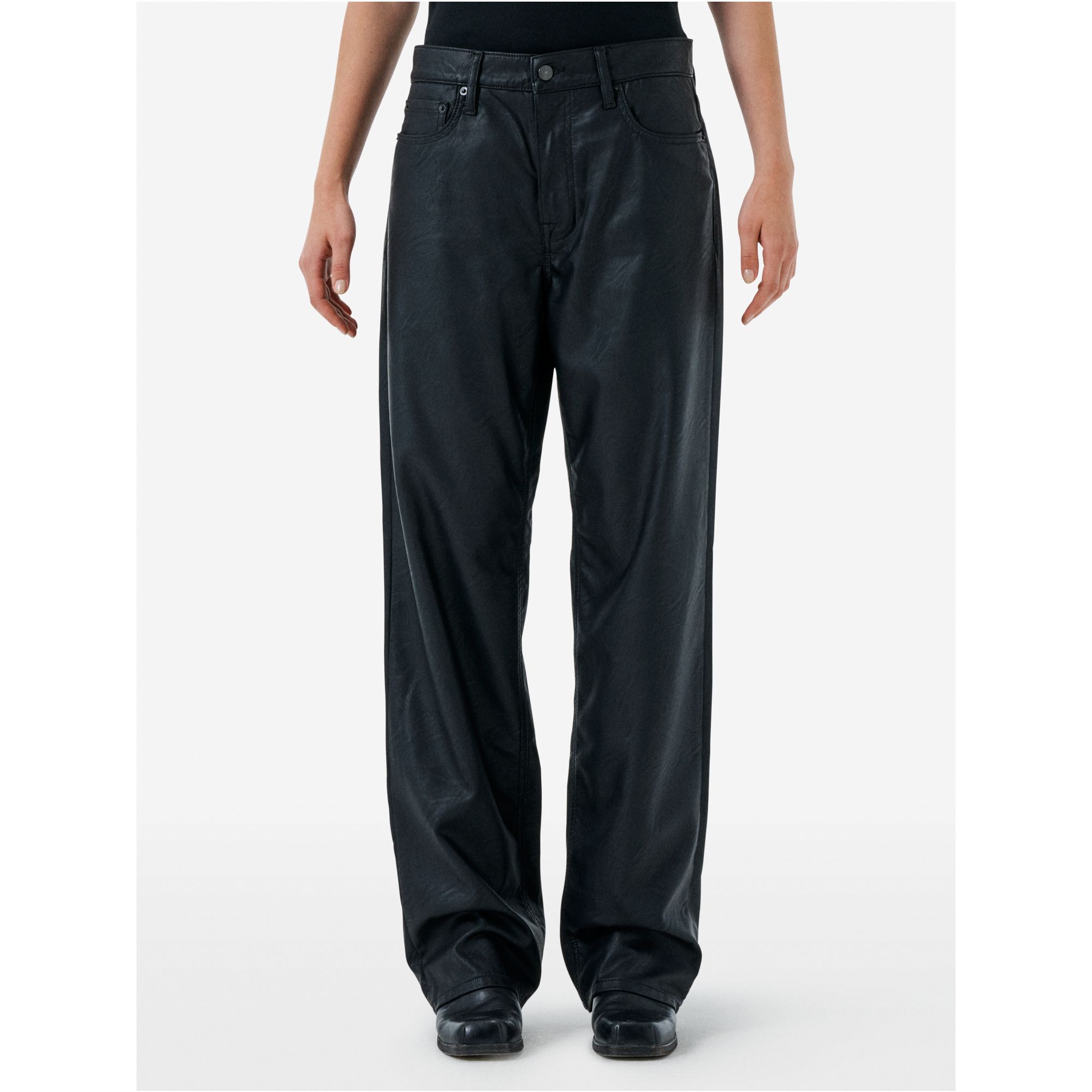 Mila low rise '90s fit eco leather rinse wash