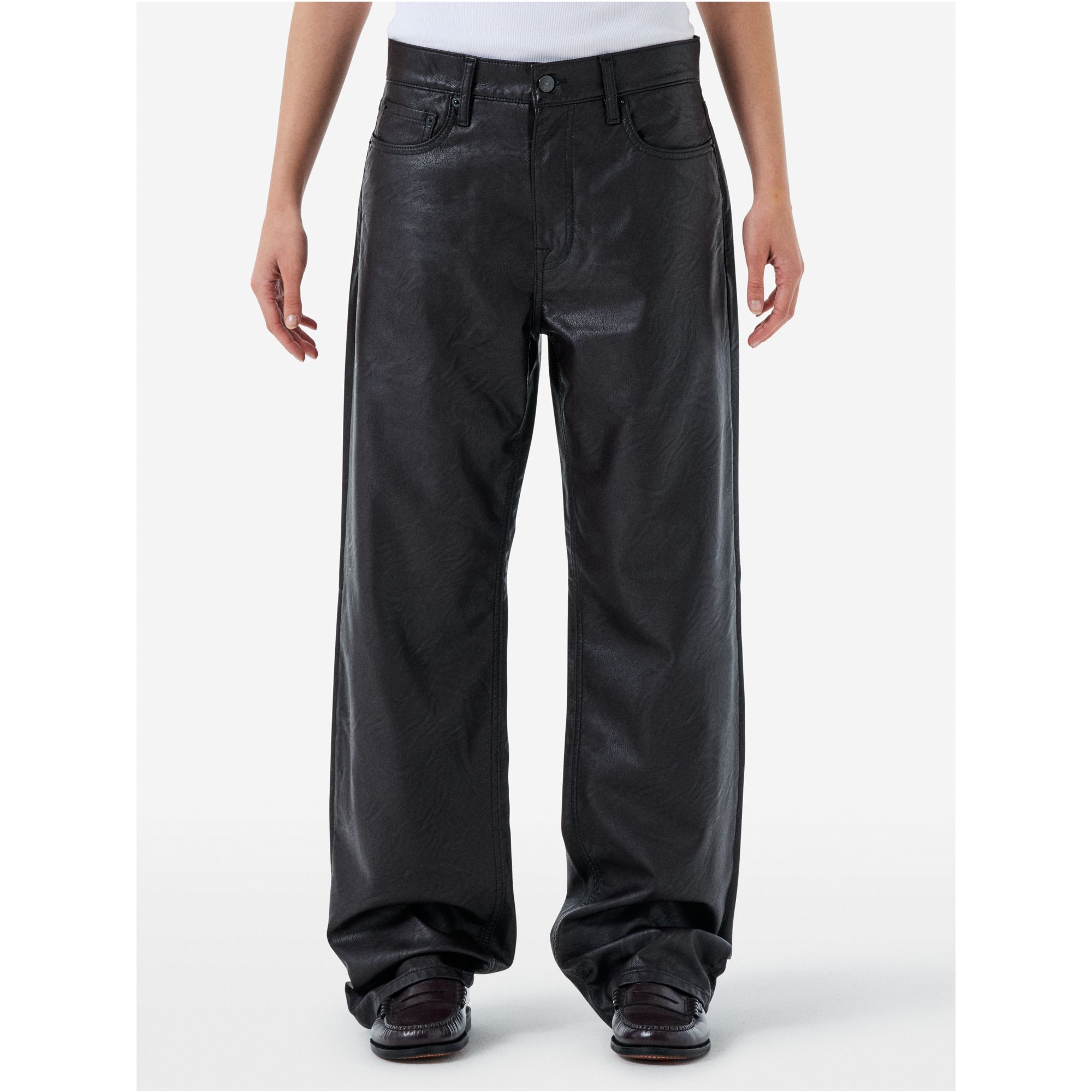 Mila low rise '90s fit eco leather rinse wash