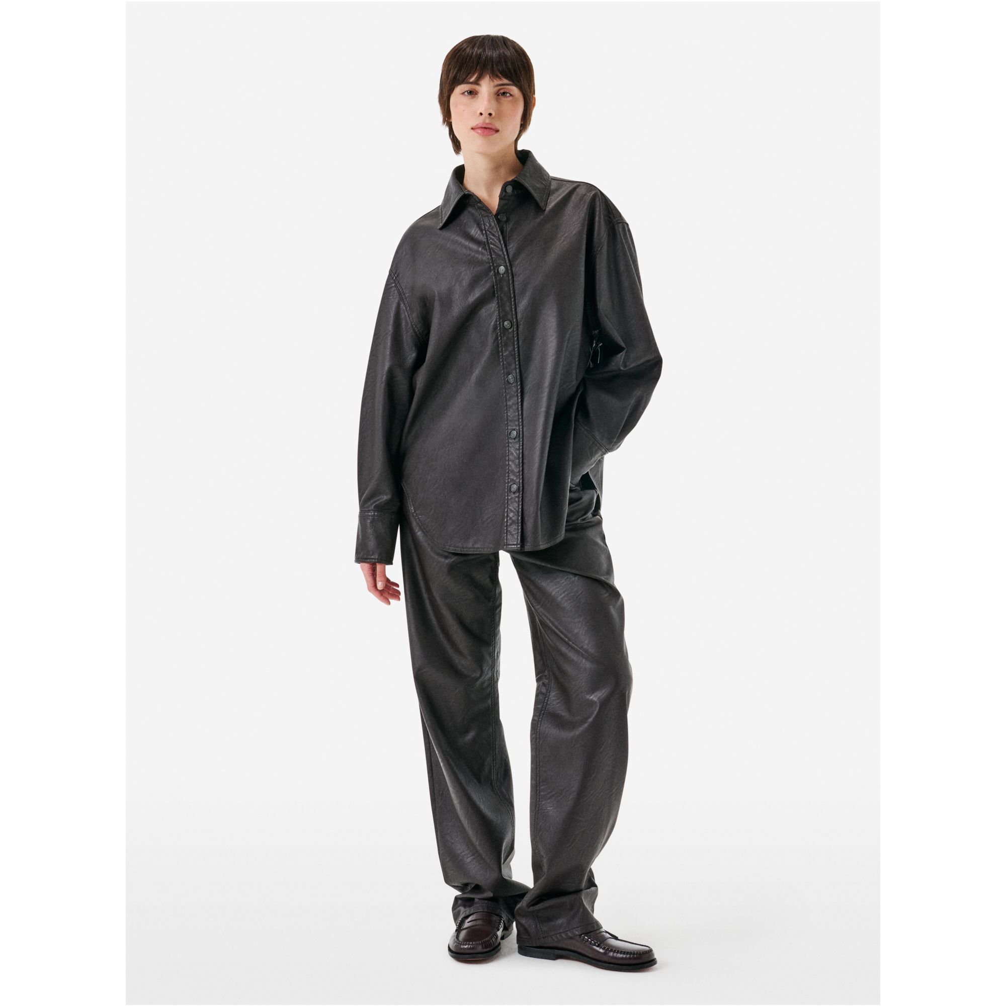 Mila low rise '90s fit eco leather rinse wash