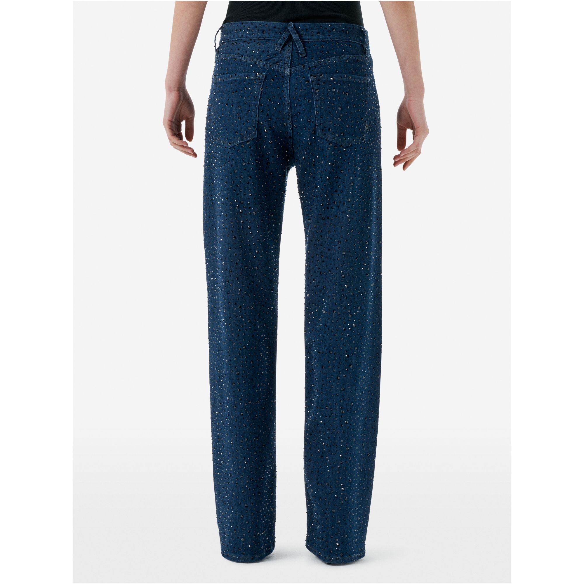 Mila low rise '90s fit with strass rinse wash