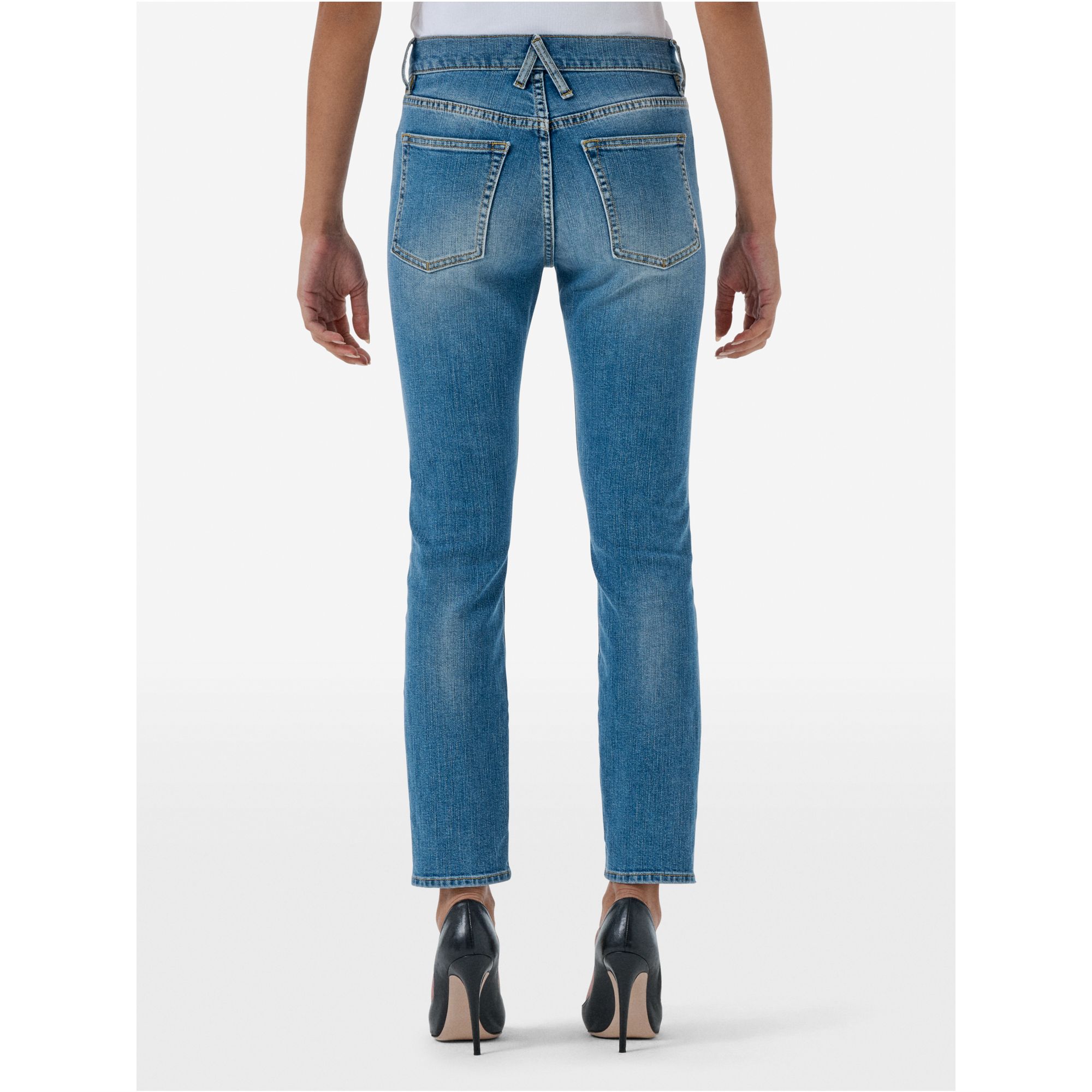 Body slim high rise mid tone natural vintage