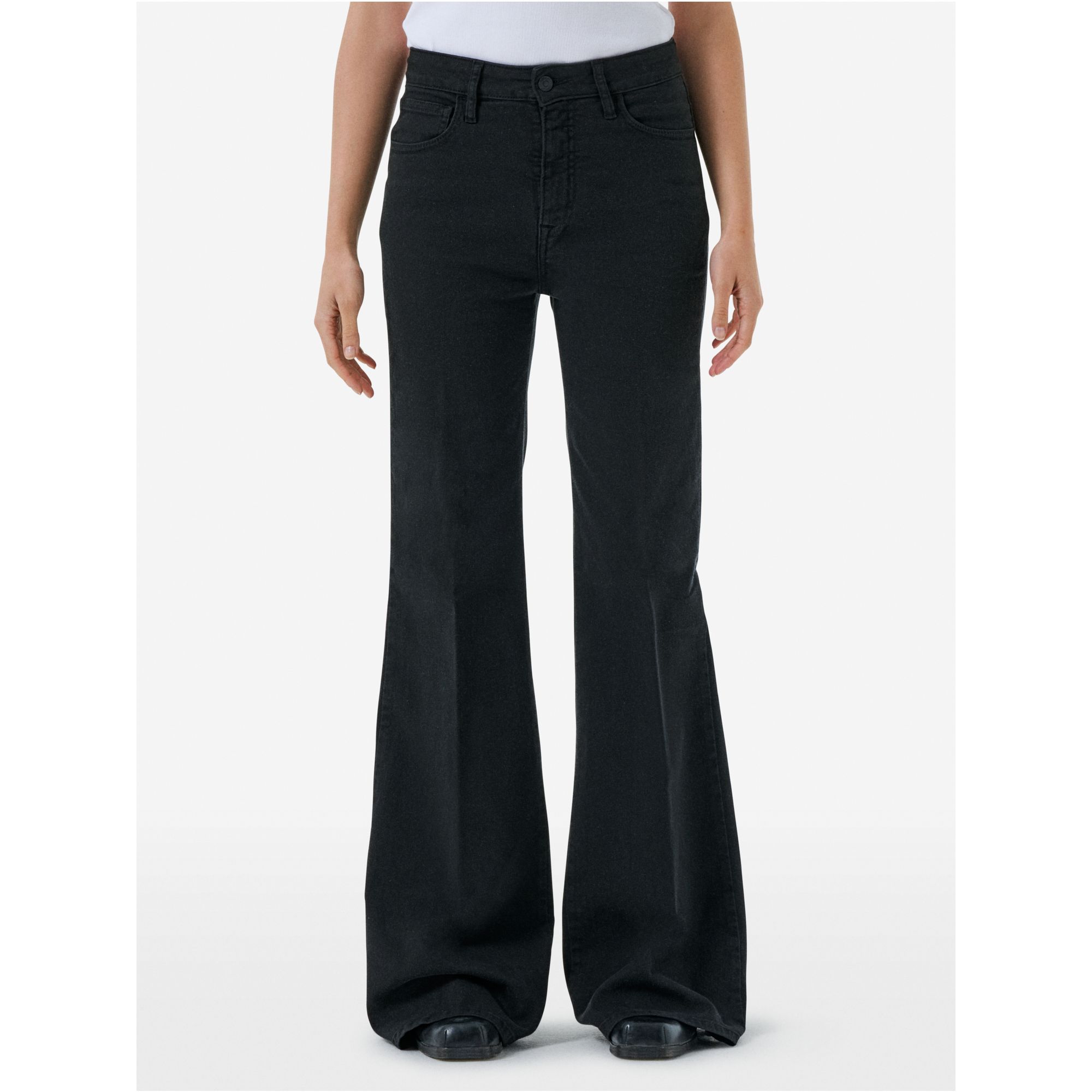 Flaire high rise flared rinse wash