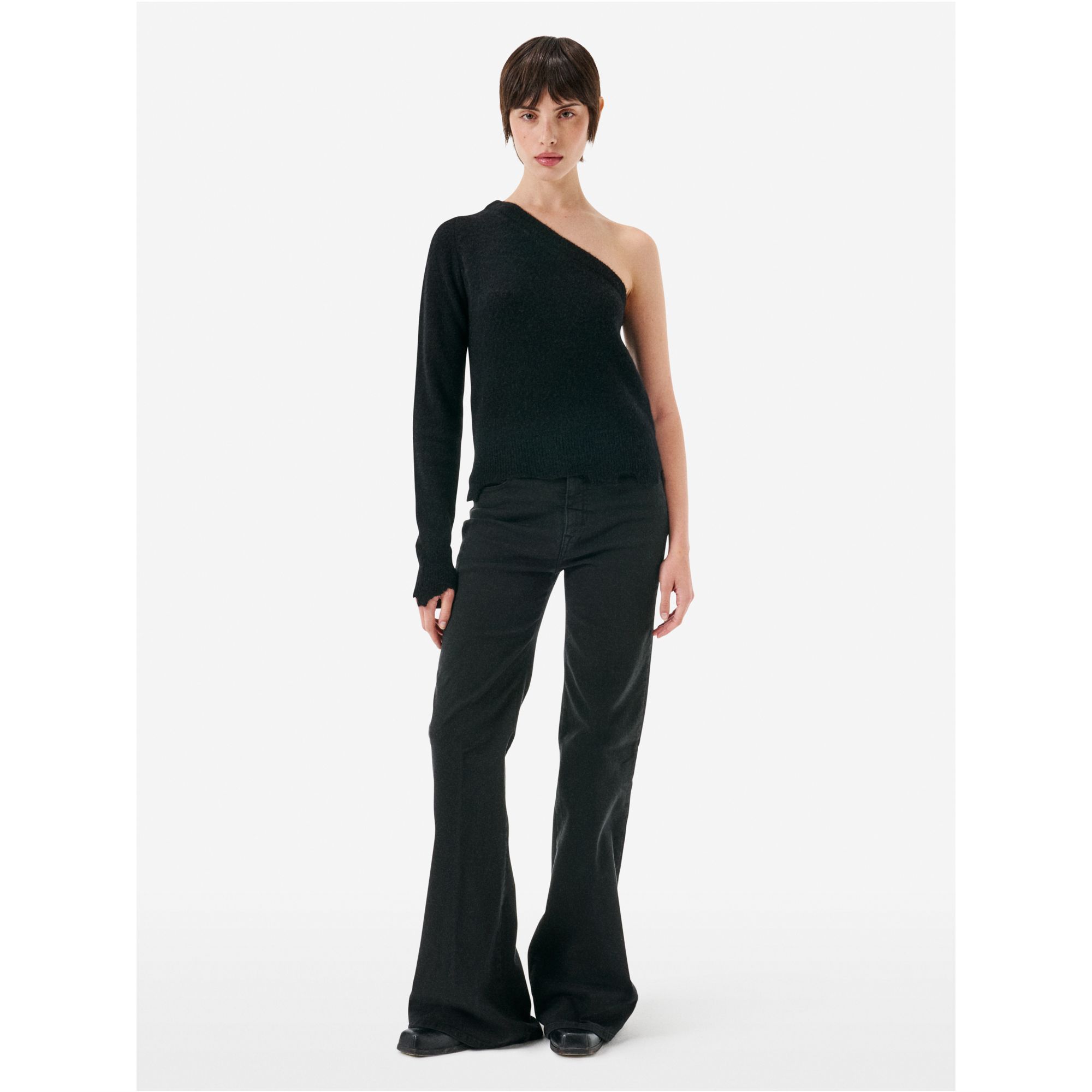 Flaire high rise flared rinse wash