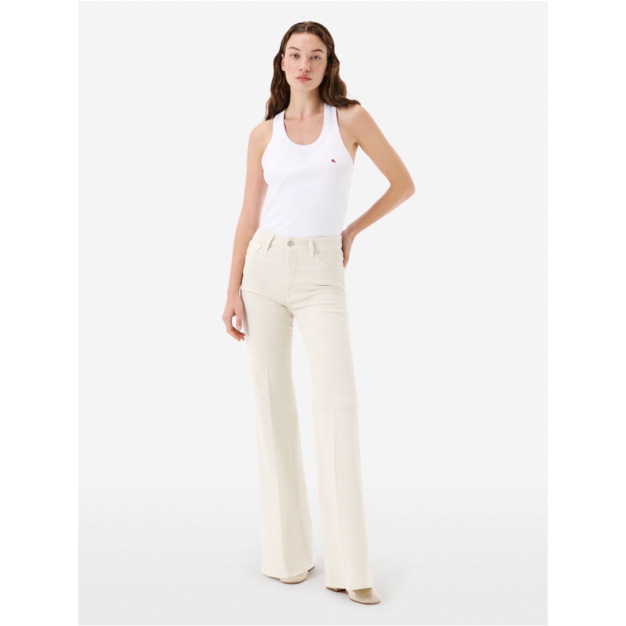 Flaire high rise flared rinse wash