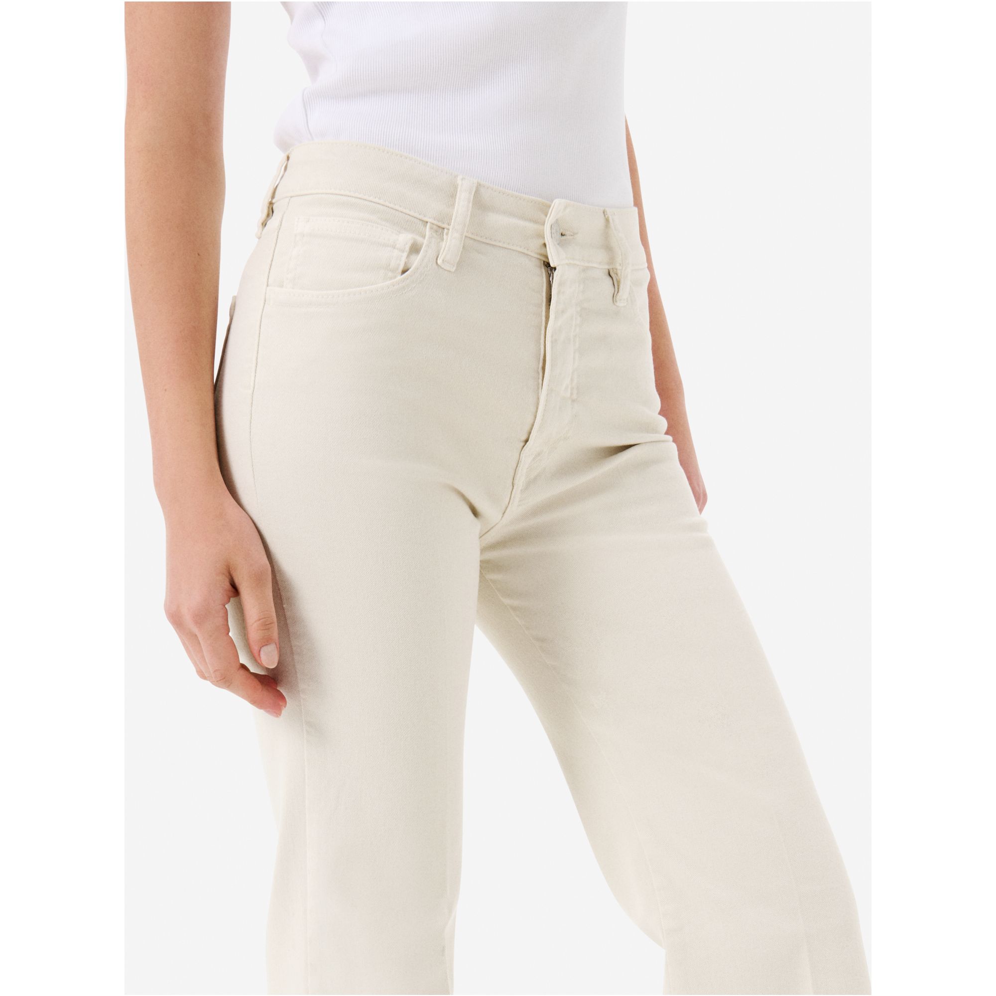 Flaire high rise flared rinse wash