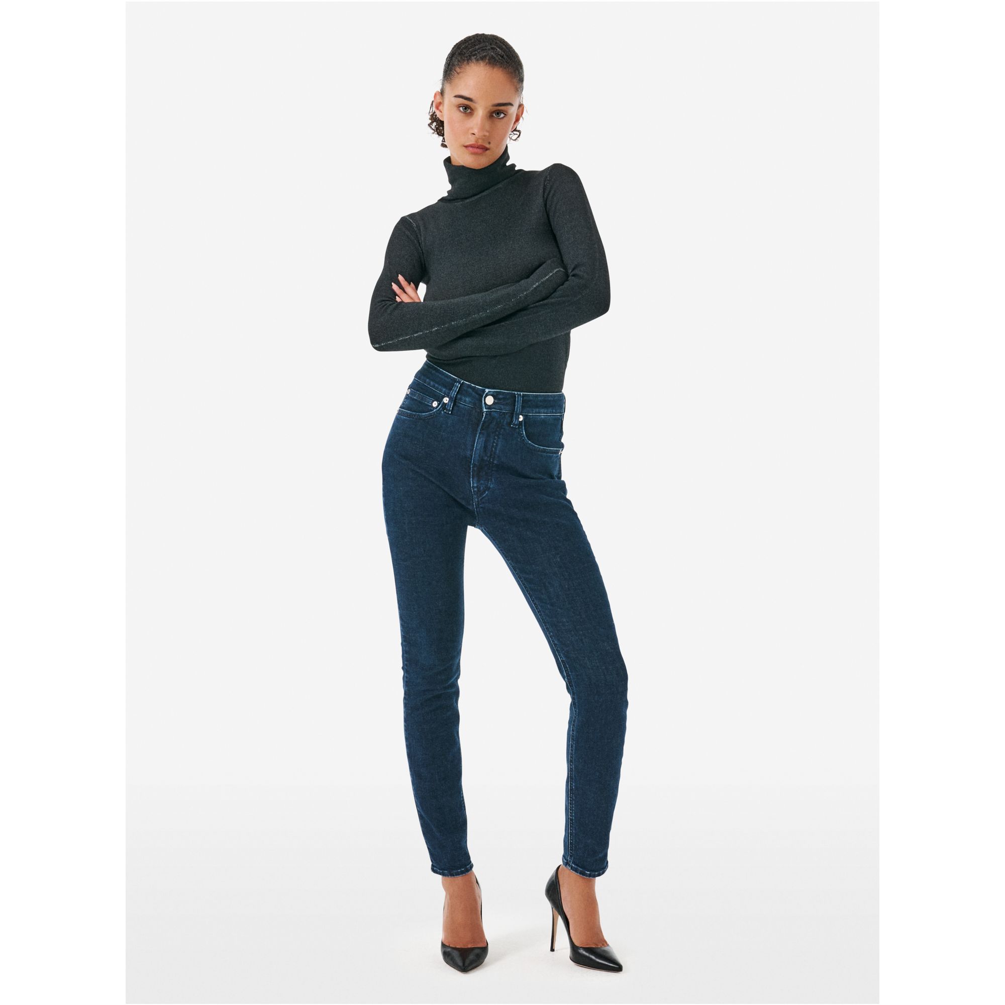 Eva skinny super high rise eco enzyme stone wash