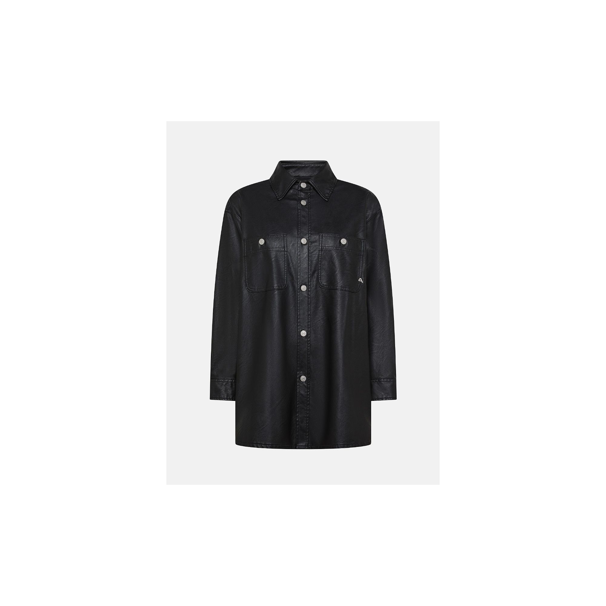 Liam eco leather over shirt rinse wash
