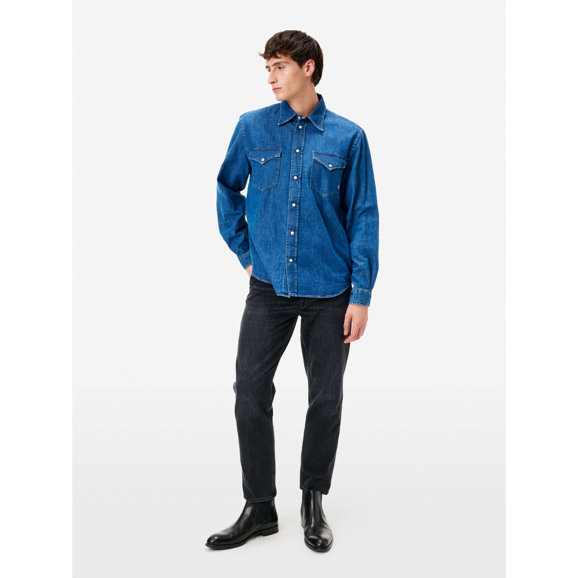 Rayan regular shirt dark enzyme stone wash