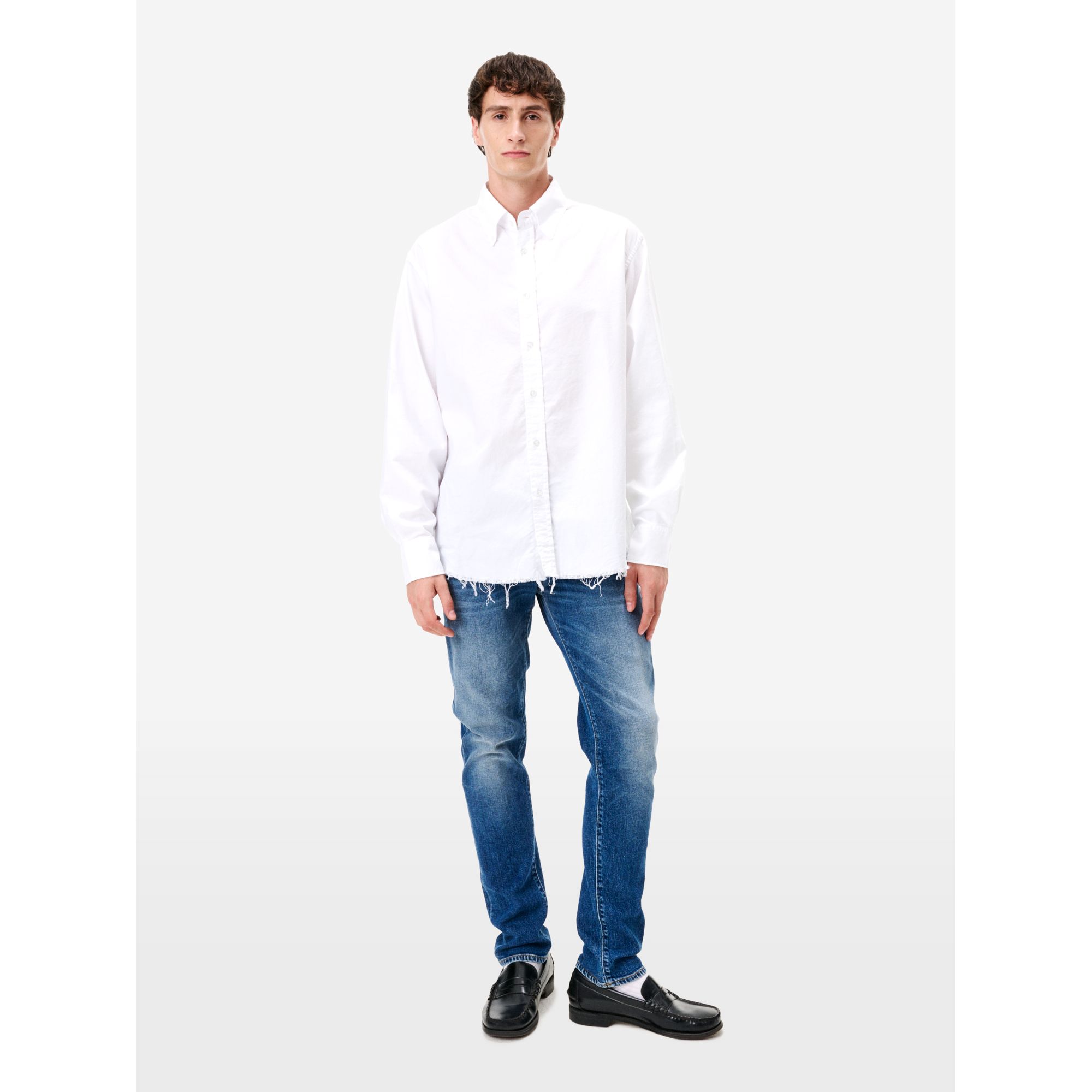 Rino regular shirt stone wash destroyed edge