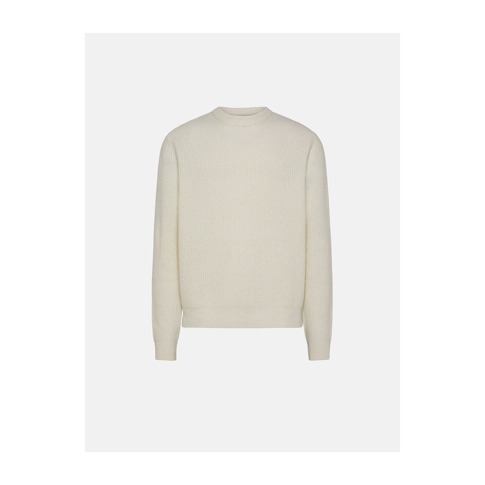 Off white alpaca-blend Remo jumper