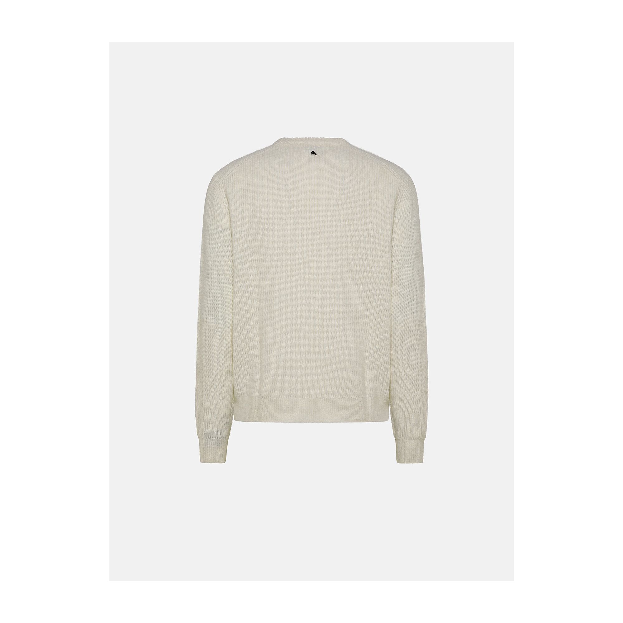 Off white alpaca-blend Remo jumper