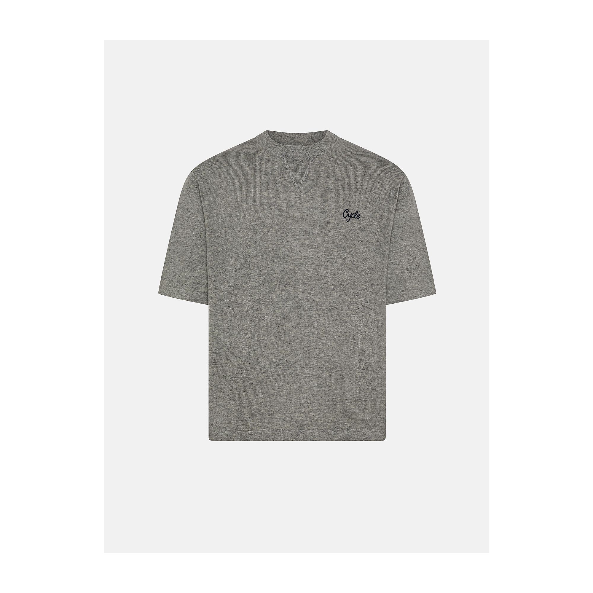 Light grey merino wool-blend Gino T-shirt